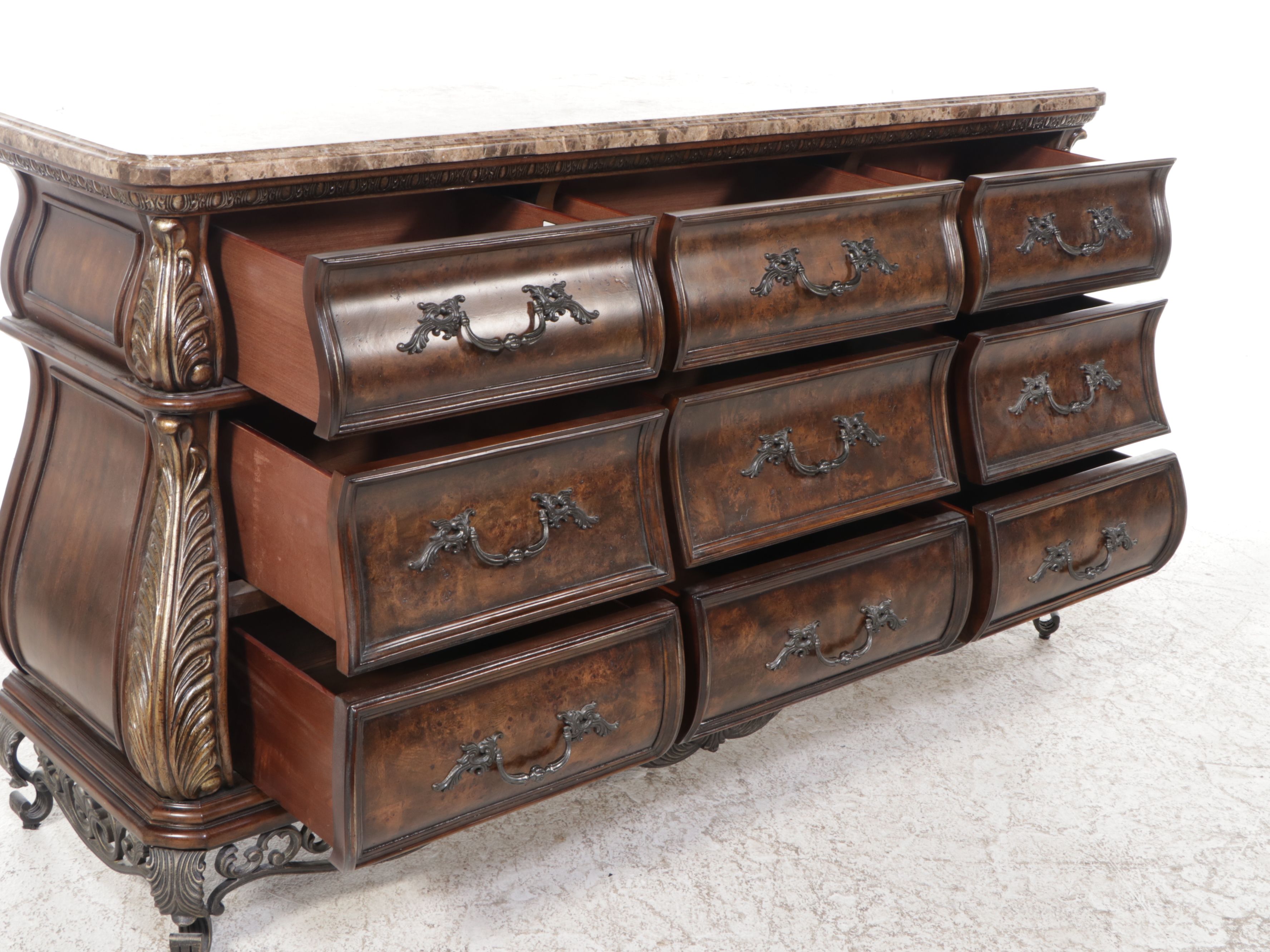 Home Meridian International Dresser with Tessellated Marble Top