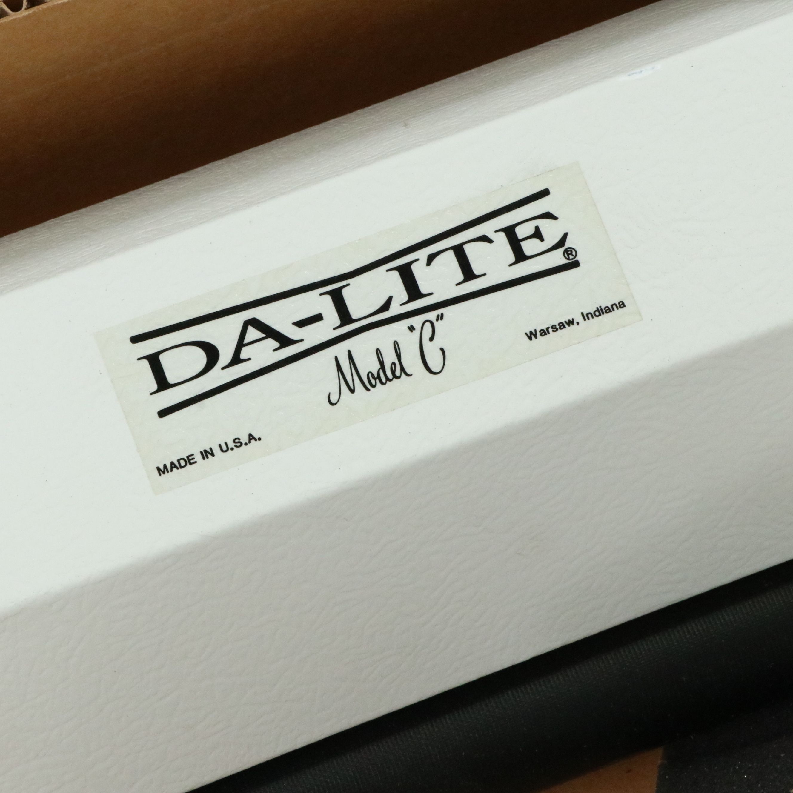 Da-Lite Model C White Metal Frame Manual Pulldown 8' x 10' Projection Screen