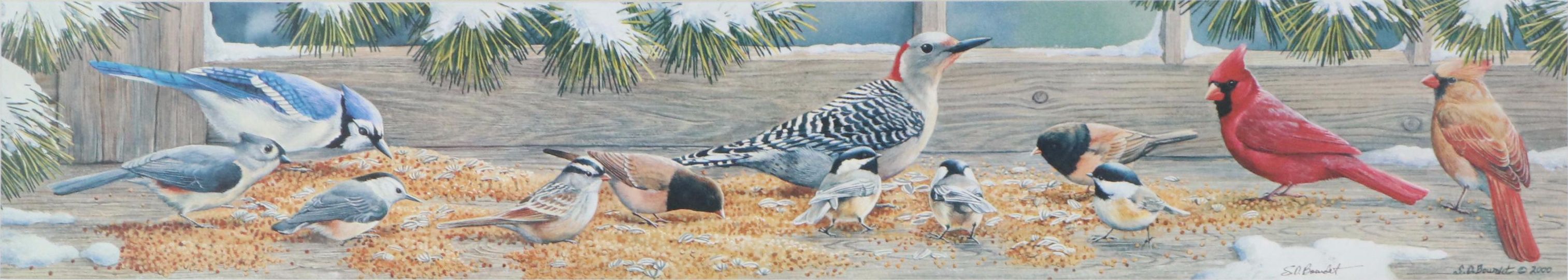 Susan D. Bourdet Offset Lithograph "Winter Feast," 2000