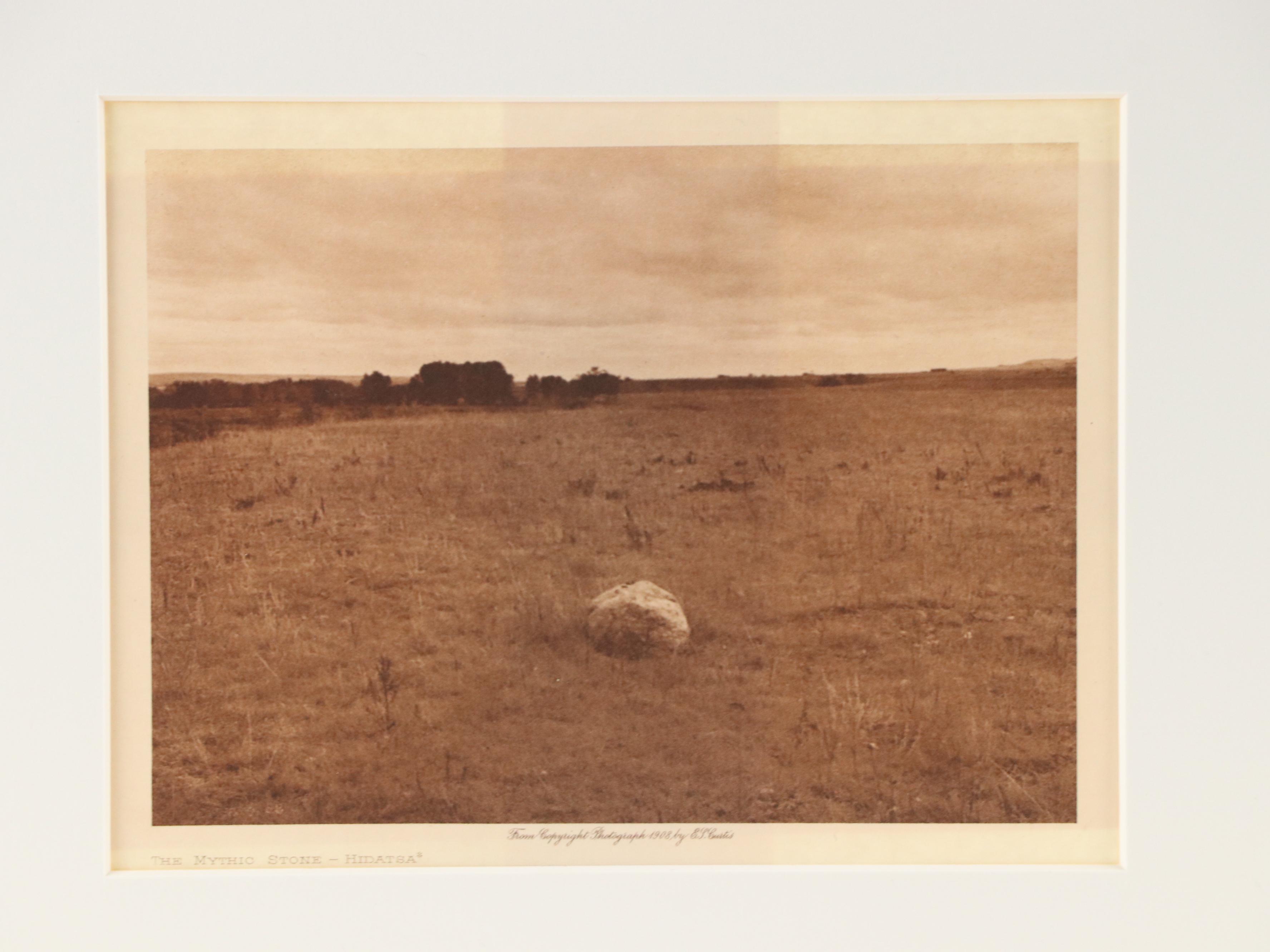 After Edward Sheriff Curtis Photogravure "The Mythic Stone - Hidatsa"