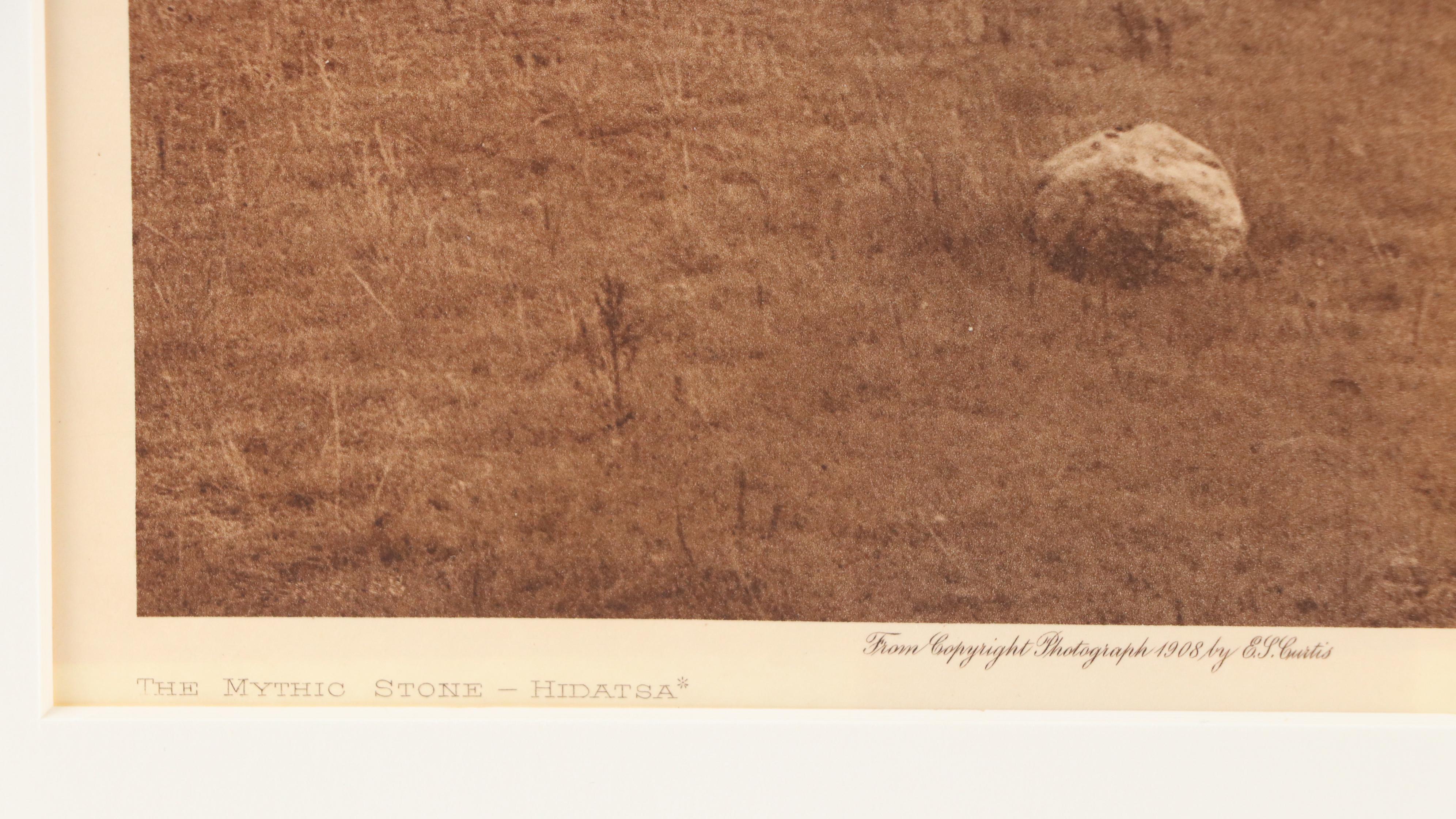 After Edward Sheriff Curtis Photogravure "The Mythic Stone - Hidatsa"