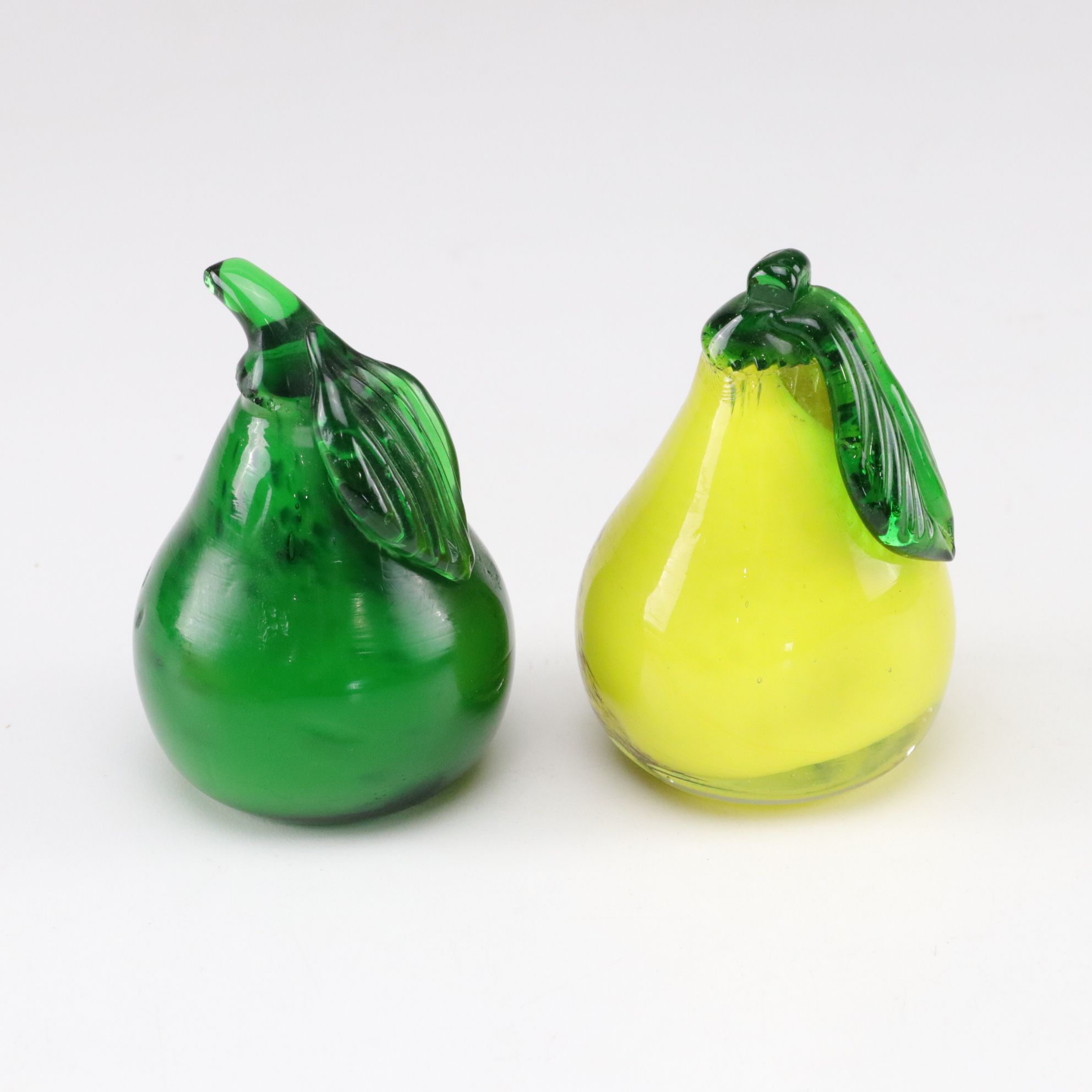 Murano Glass and Stone Fruit in Indiana Marigold Carnival Glass Bowl