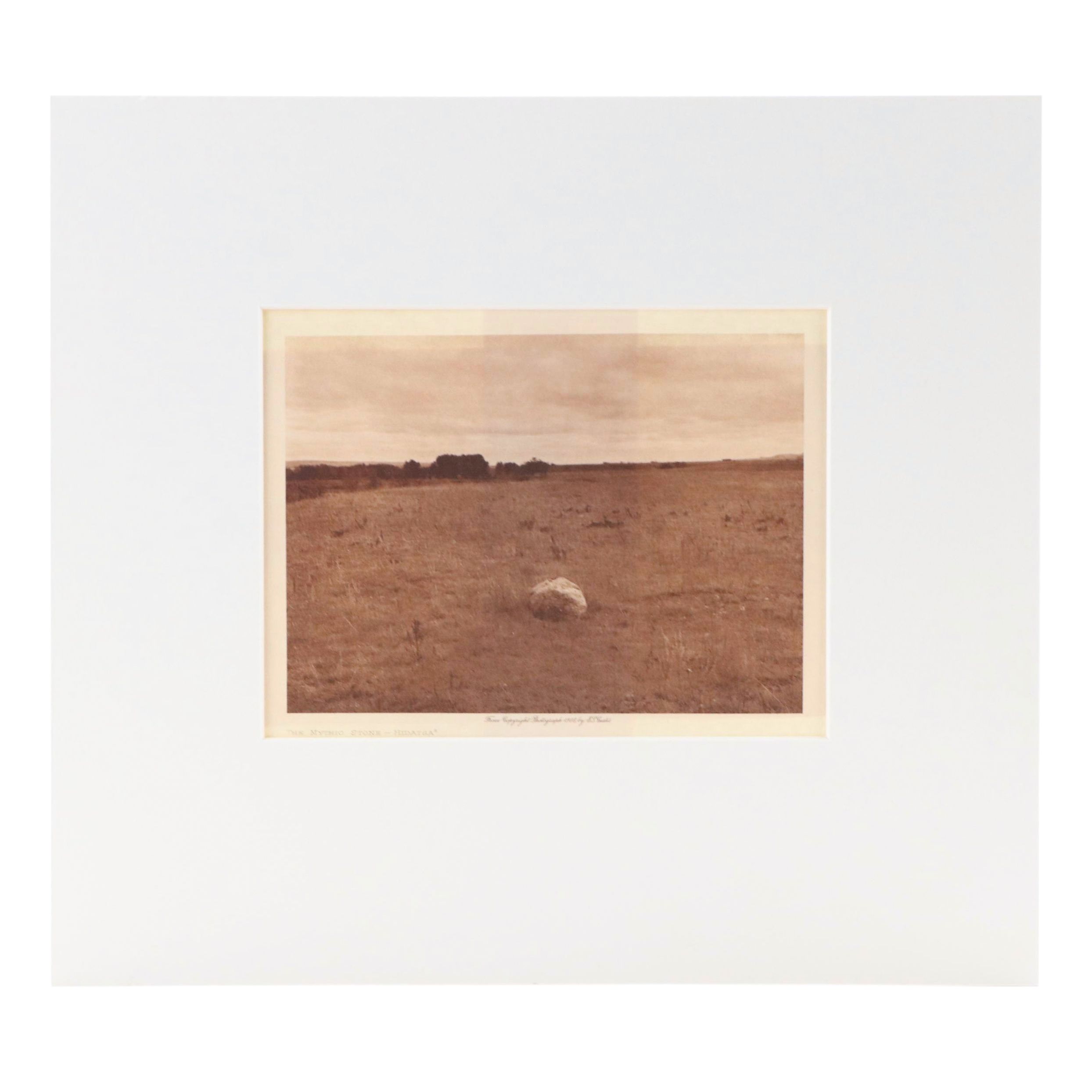 After Edward Sheriff Curtis Photogravure "The Mythic Stone - Hidatsa"