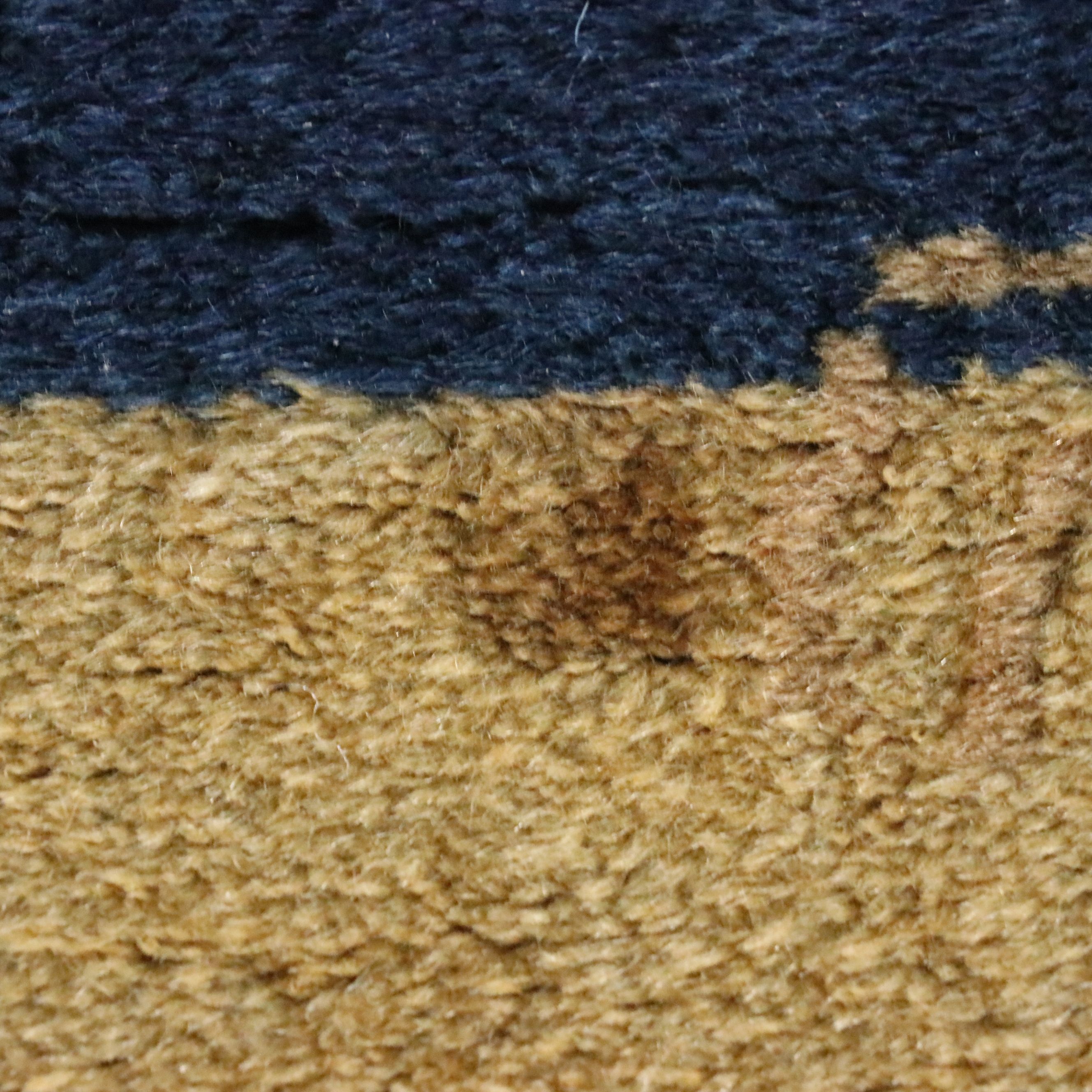 2'2 x 3' Hand-Knotted Chinese Nichols Art Deco Style Accent Rug