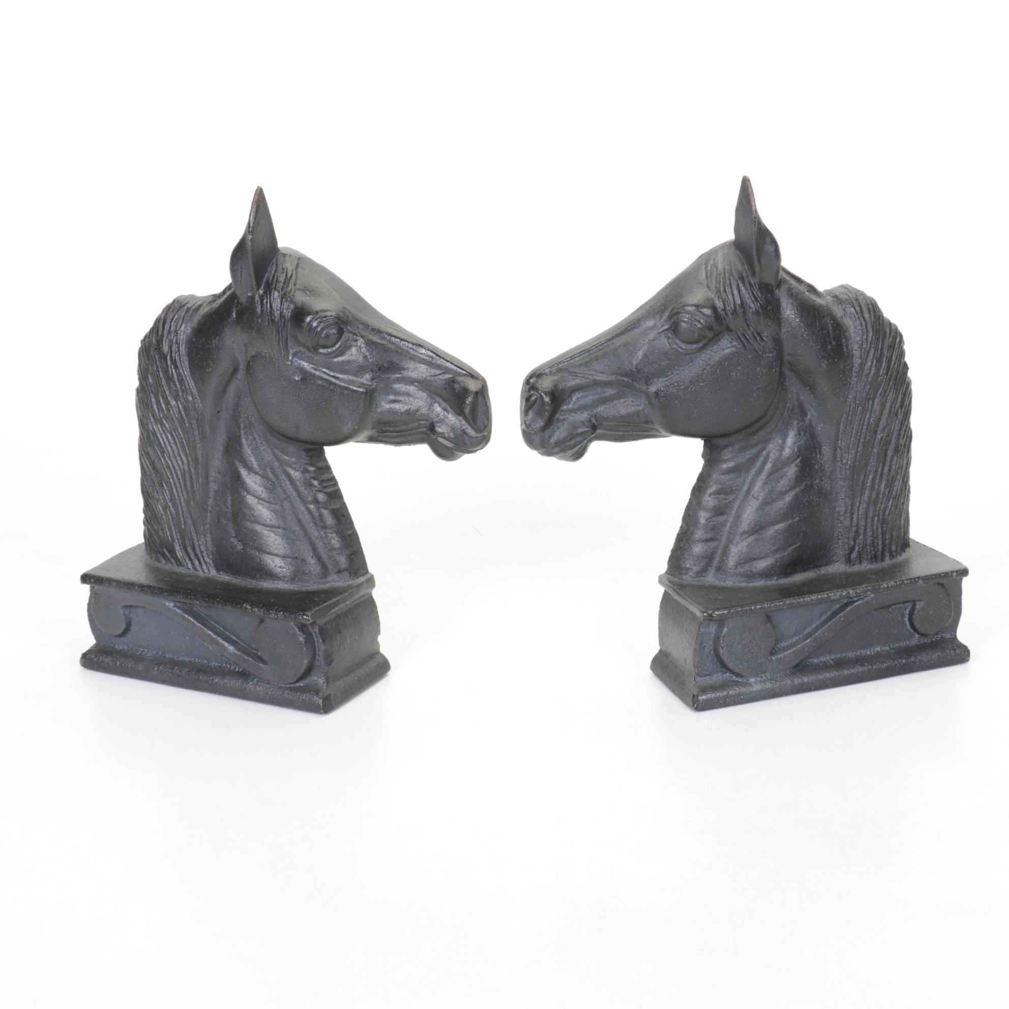 Metalcrafters Cast Iron Horse Bookends