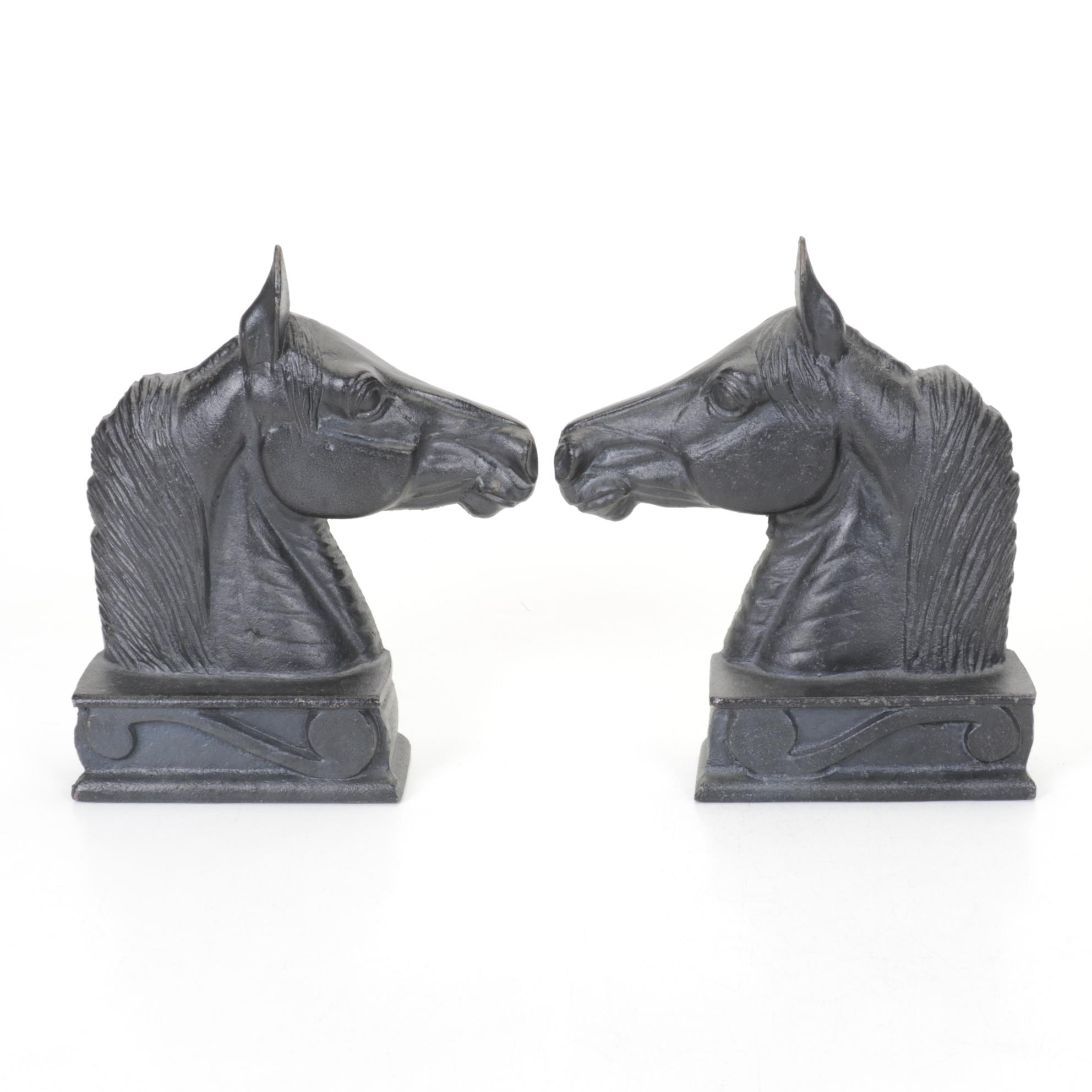 Metalcrafters Cast Iron Horse Bookends