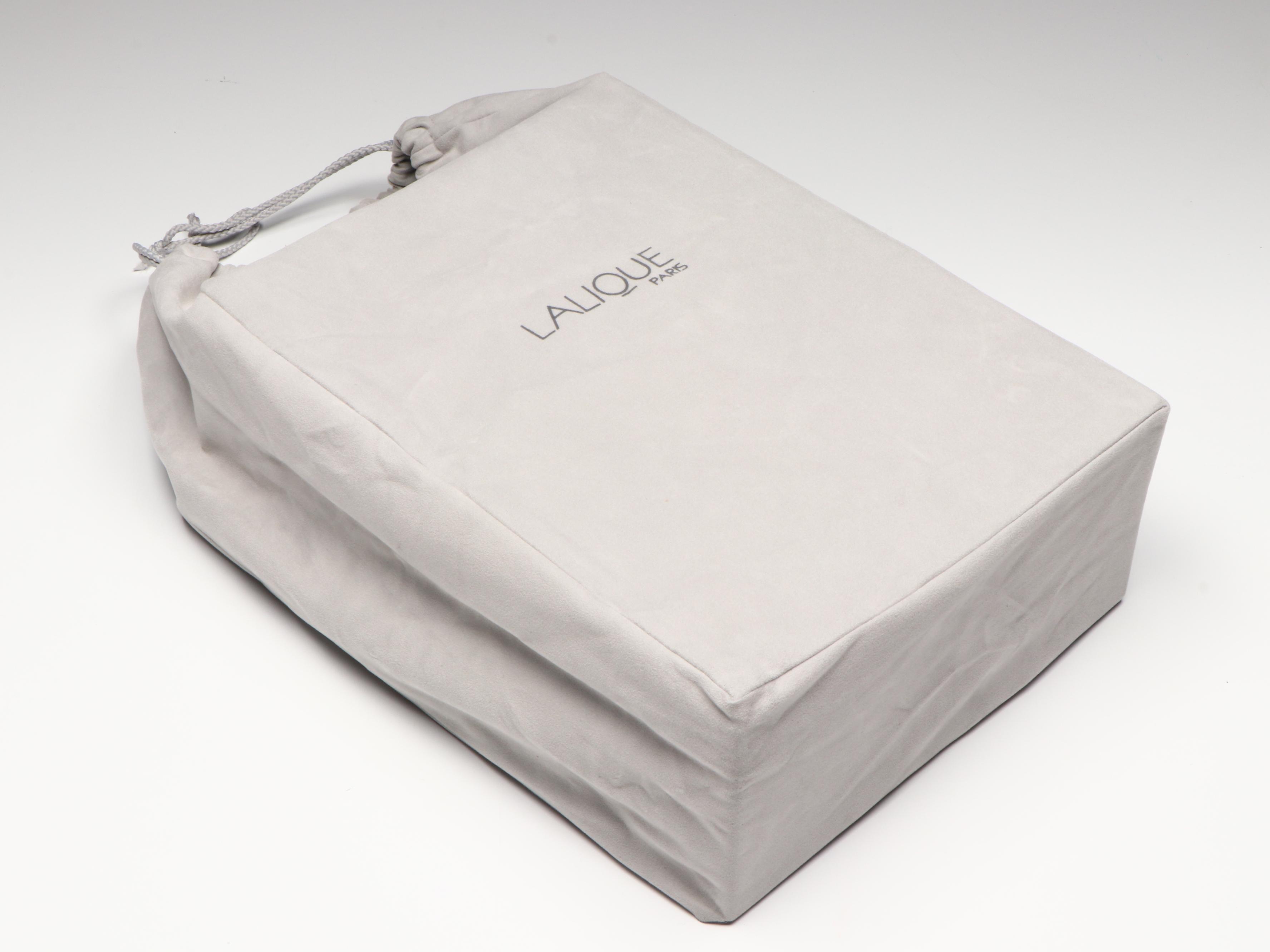 Lalique "Madrona" Crystal and Burl Wood Veneer Humidor, circa 1994