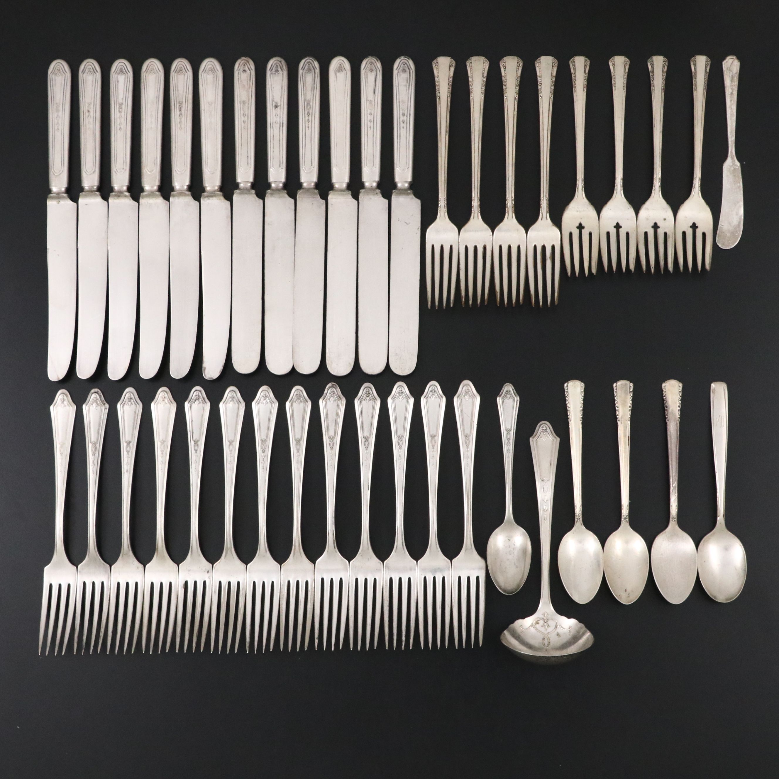 Oneida Community "Tudor Plate" with Other Silverplate Flatware