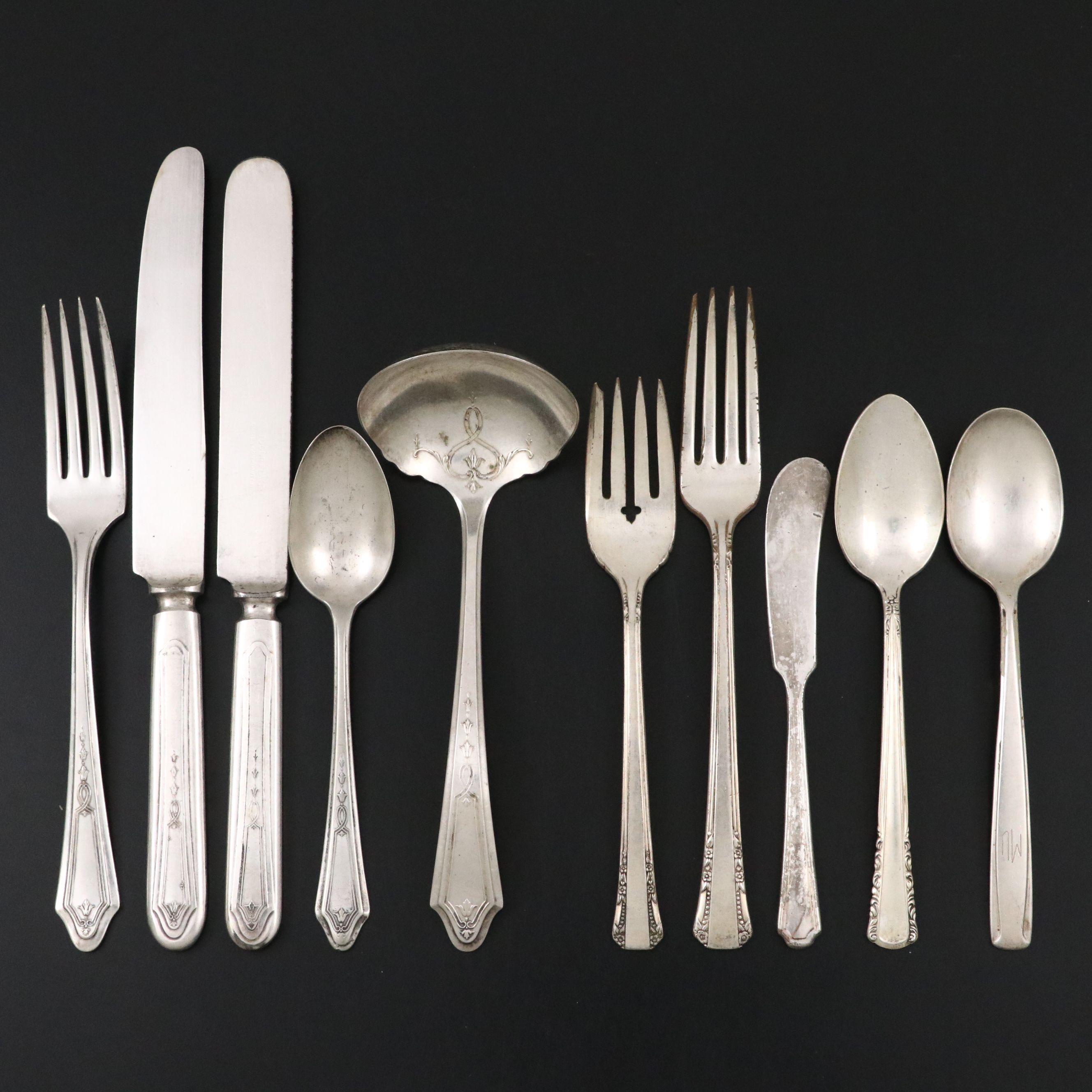 Oneida Community "Tudor Plate" with Other Silverplate Flatware