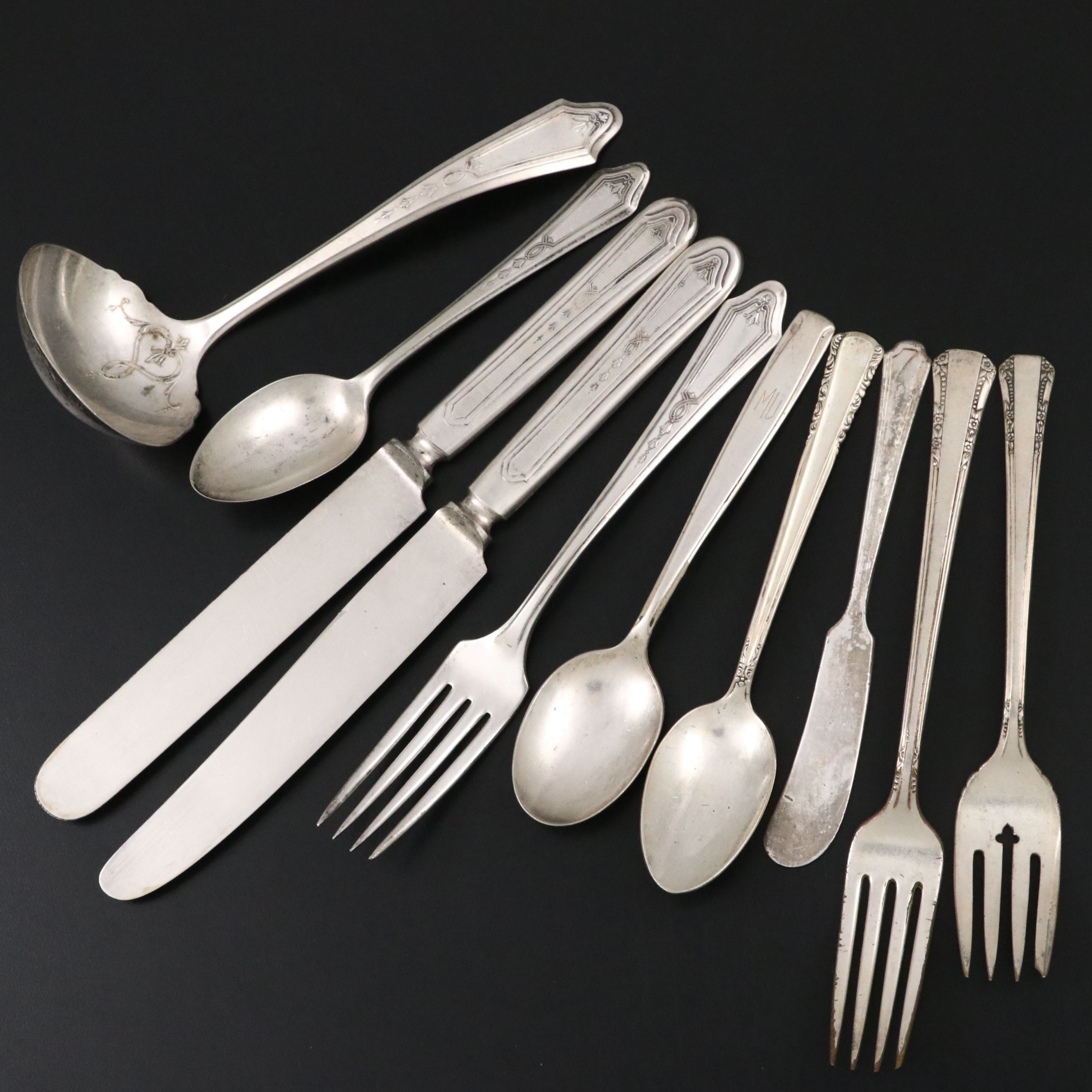 Oneida Community "Tudor Plate" with Other Silverplate Flatware