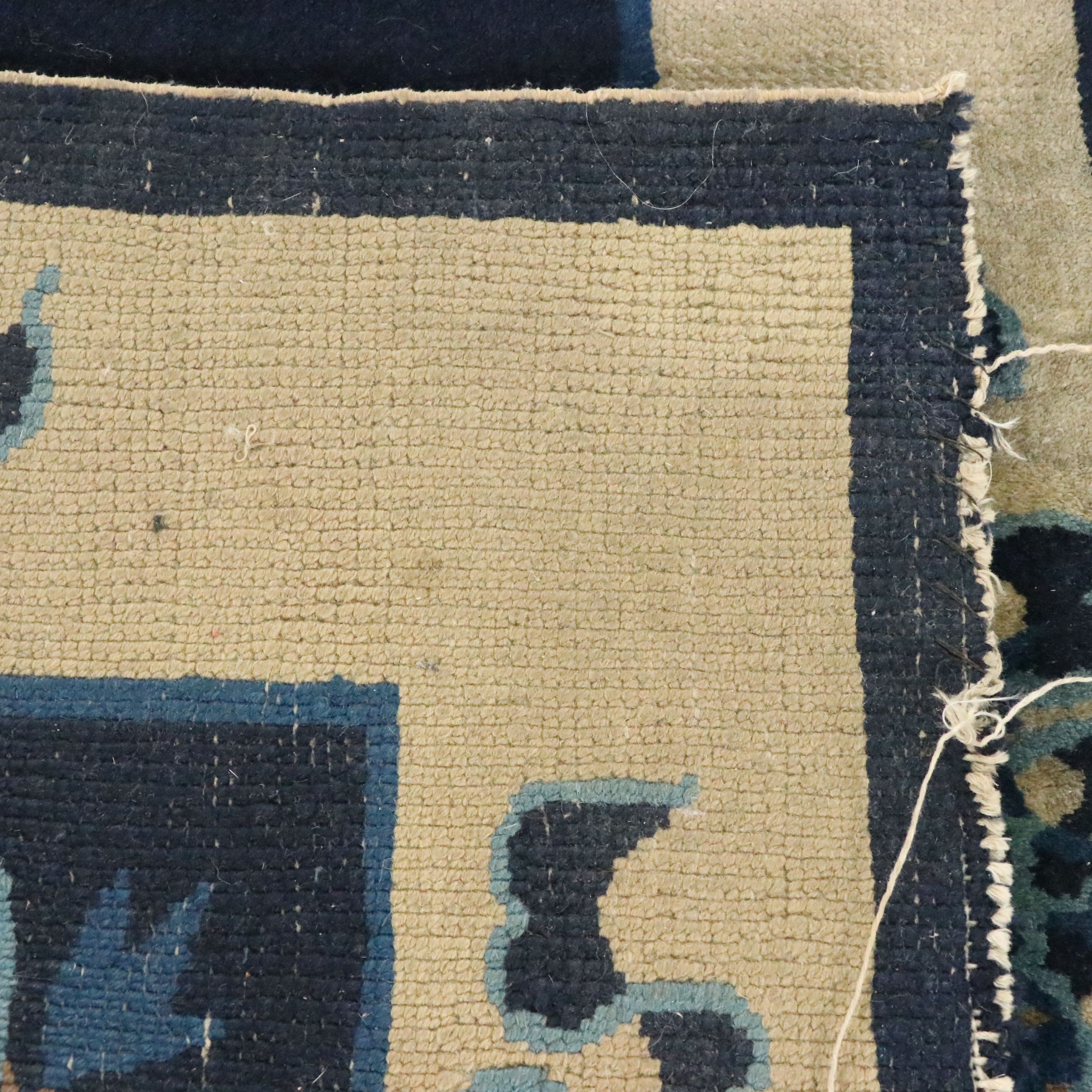 2'1 x 3'11 Hand-Knotted Chinese Nichols Art Deco Style Accent Rug