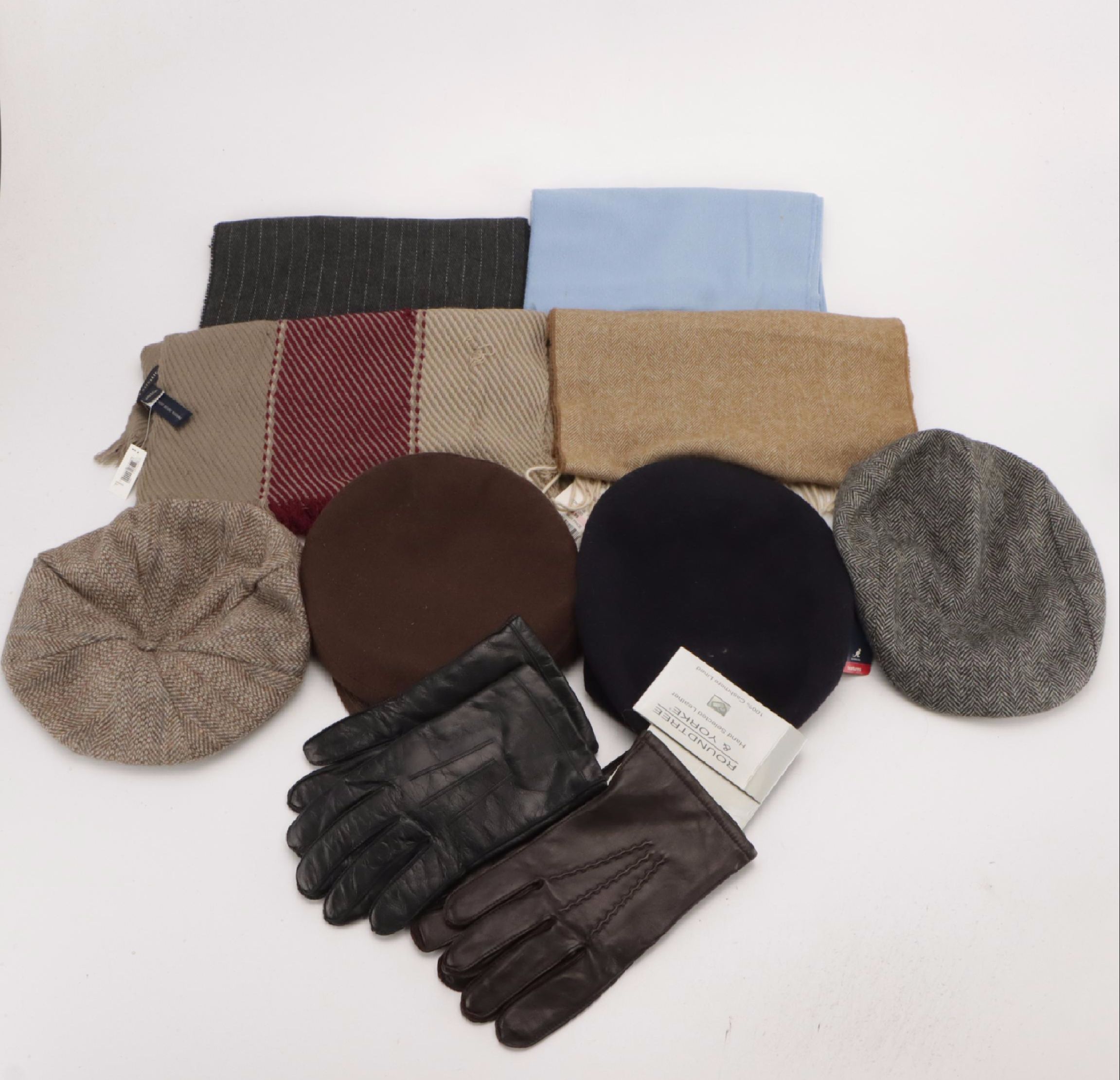 Kangol, Totes, and More Newsboy Caps with Other Leather Gloves and Scarves
