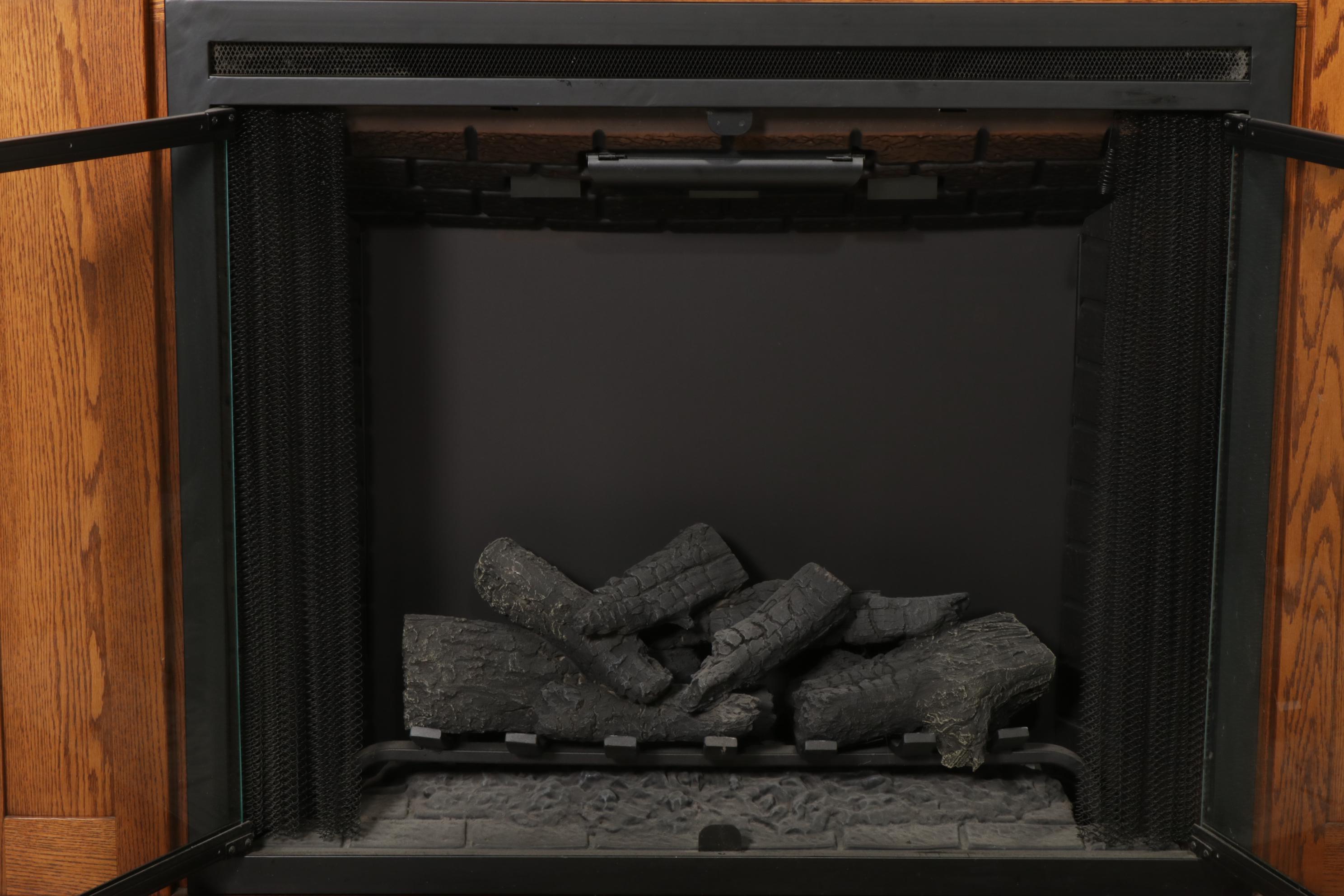 Classic Flame Electric Fireplace in Amish-Made Oak Surround