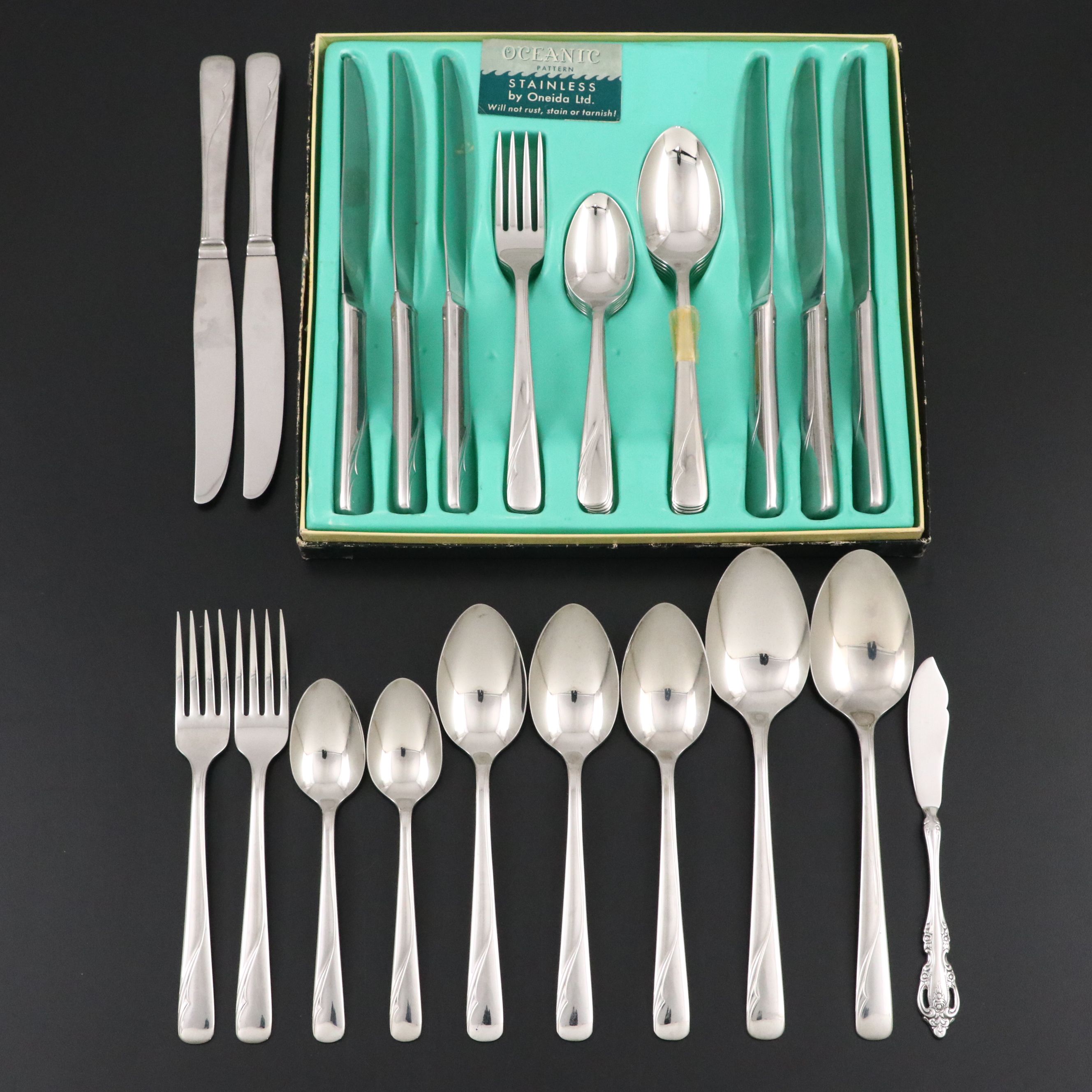 Oneida "Oceanic" and Other Stainless Steel Flatware