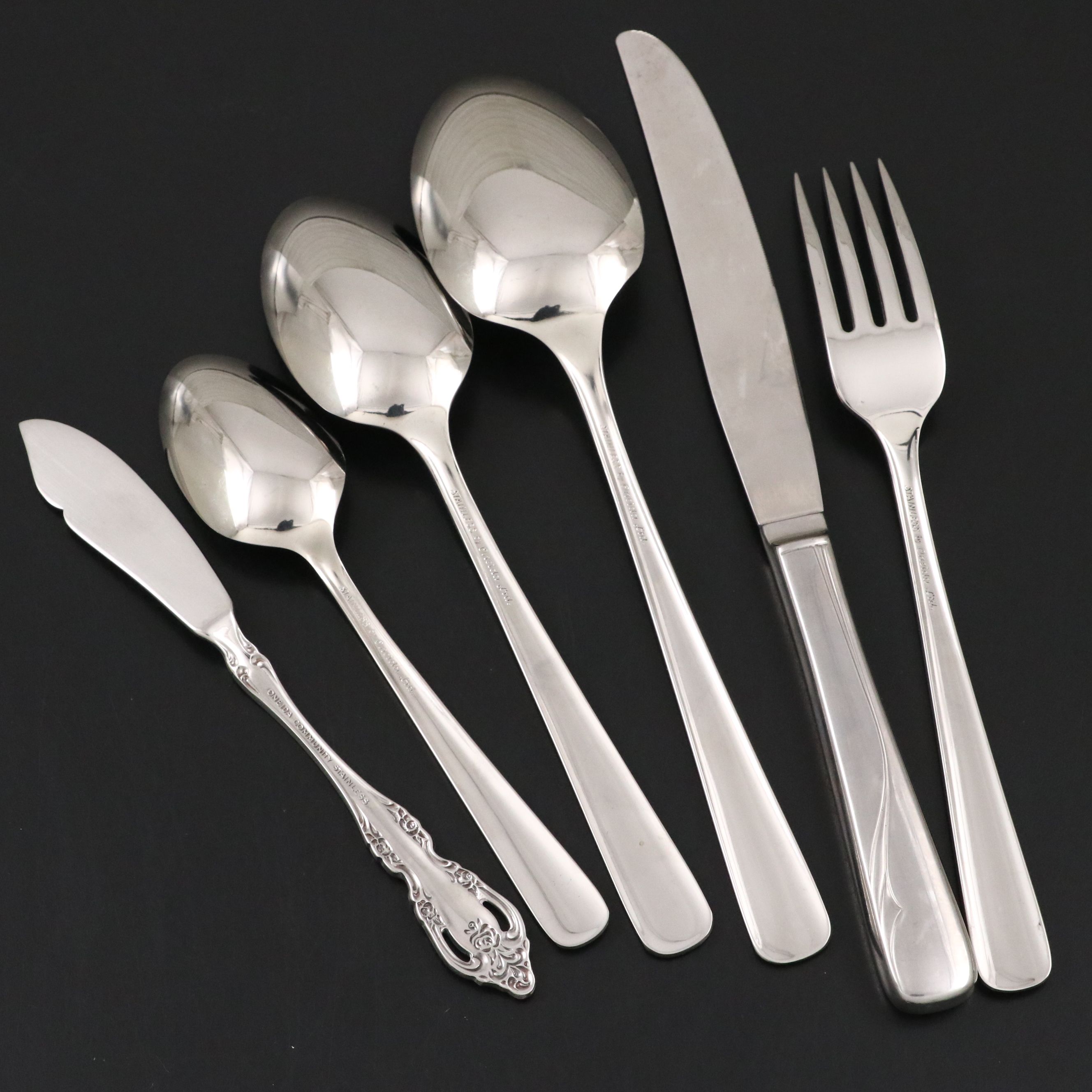 Oneida "Oceanic" and Other Stainless Steel Flatware