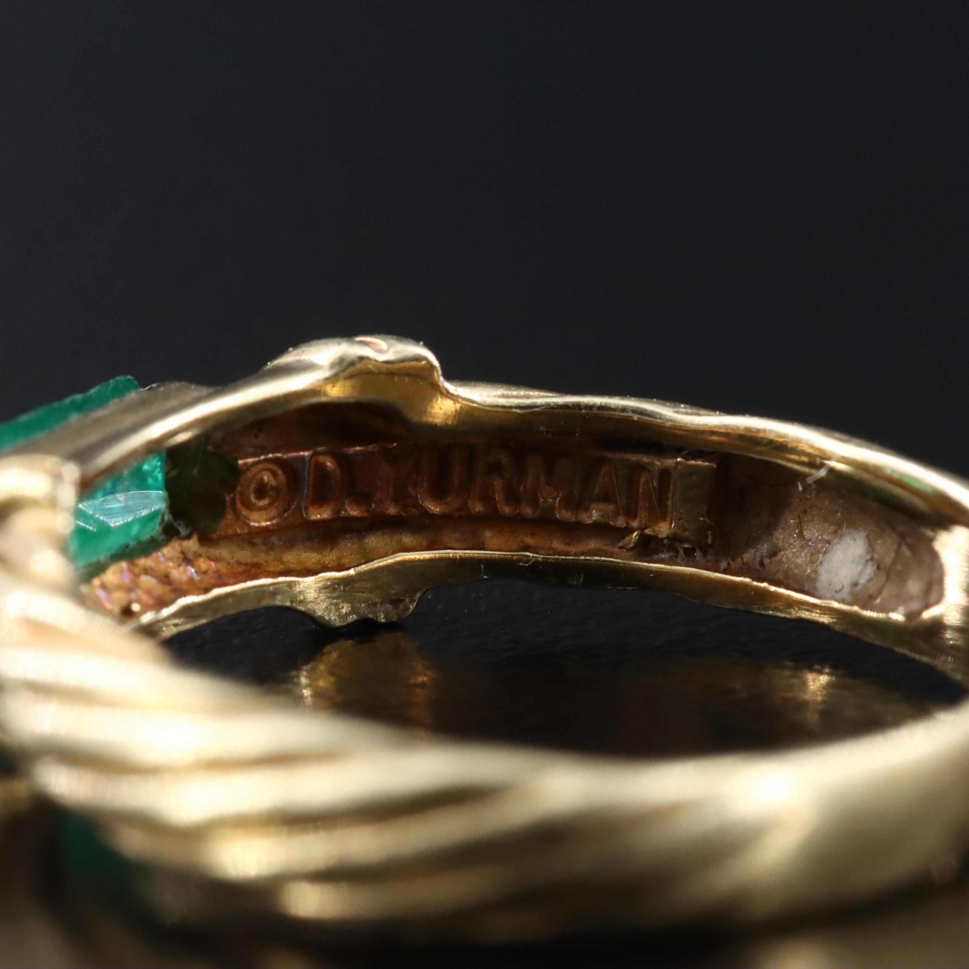 David Yurman Metro 14K Emerald Ring