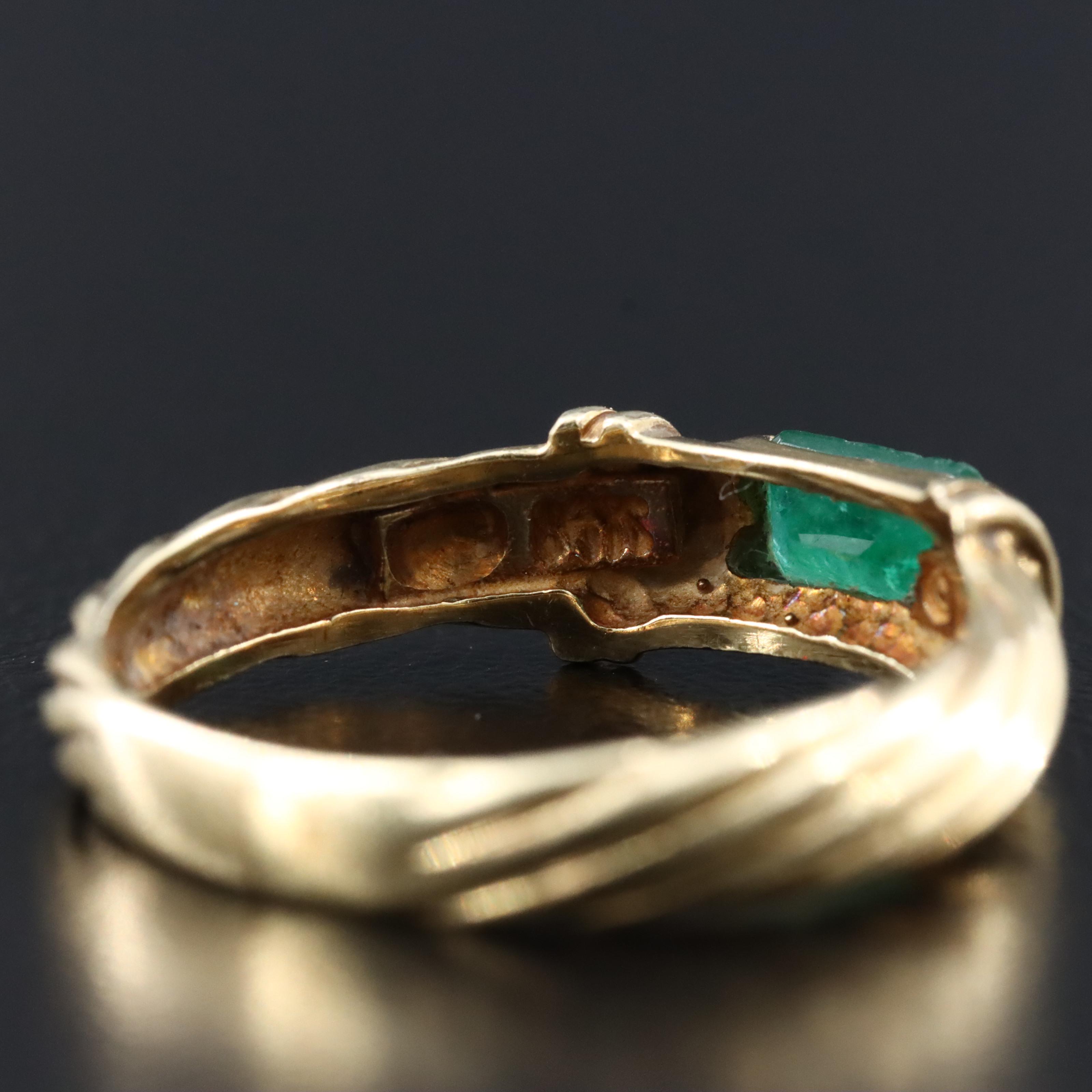 David Yurman Metro 14K Emerald Ring