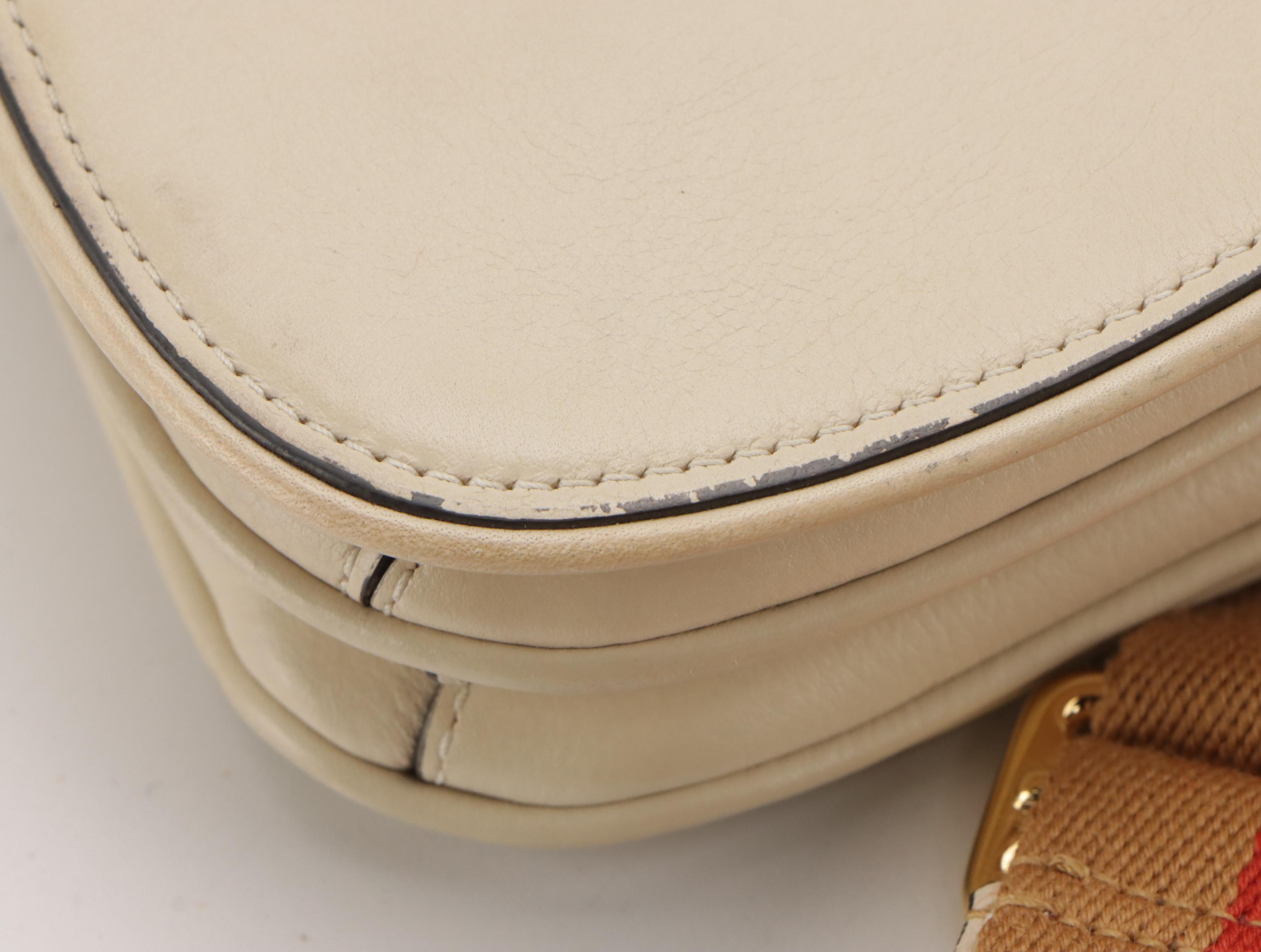 Gucci Mini Blondie Two-Way Crossbody Bag in Ivory Calfskin Leather