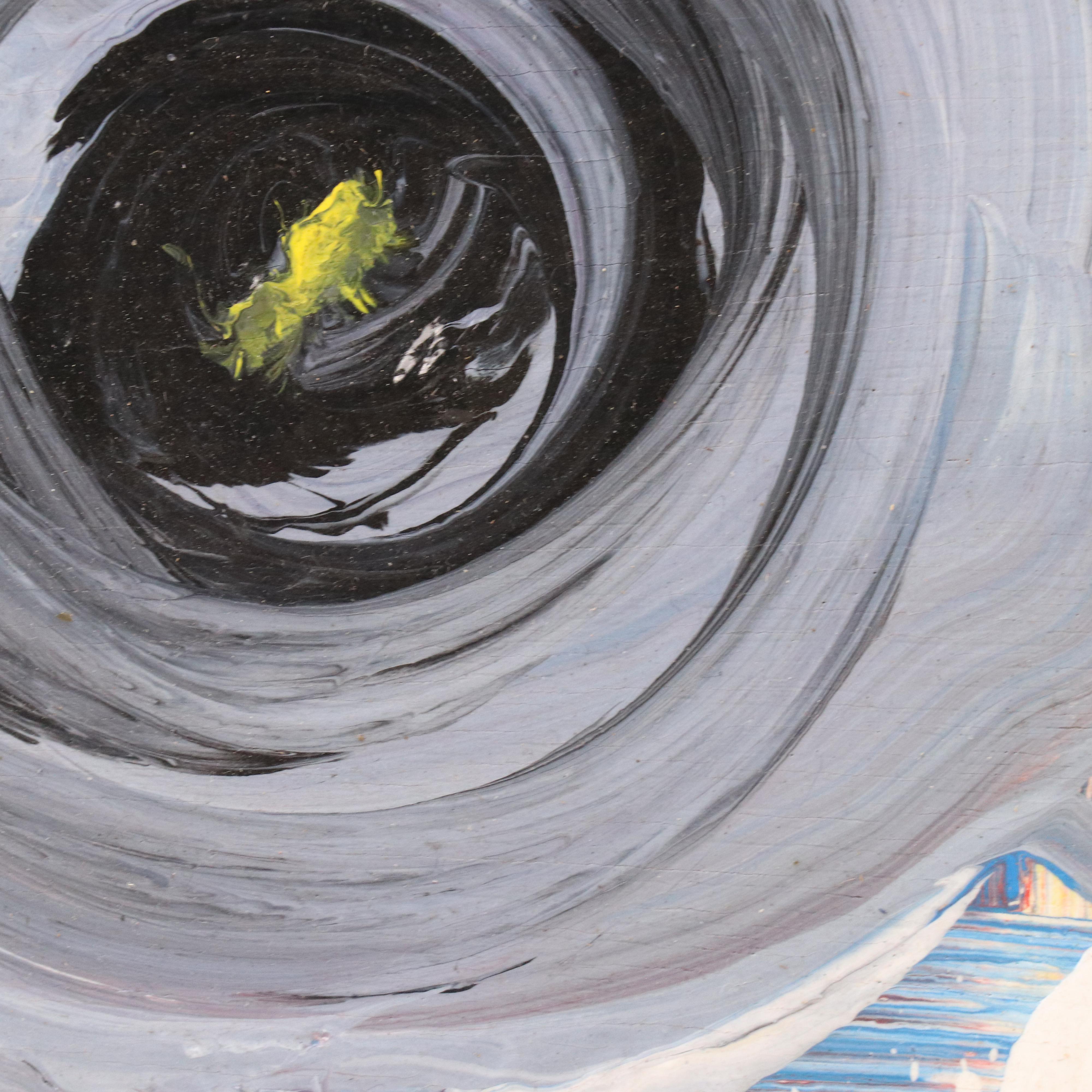 Reynold J. Falce Acrylic Painting "Owl Over Manhattan in the Rain," 1947