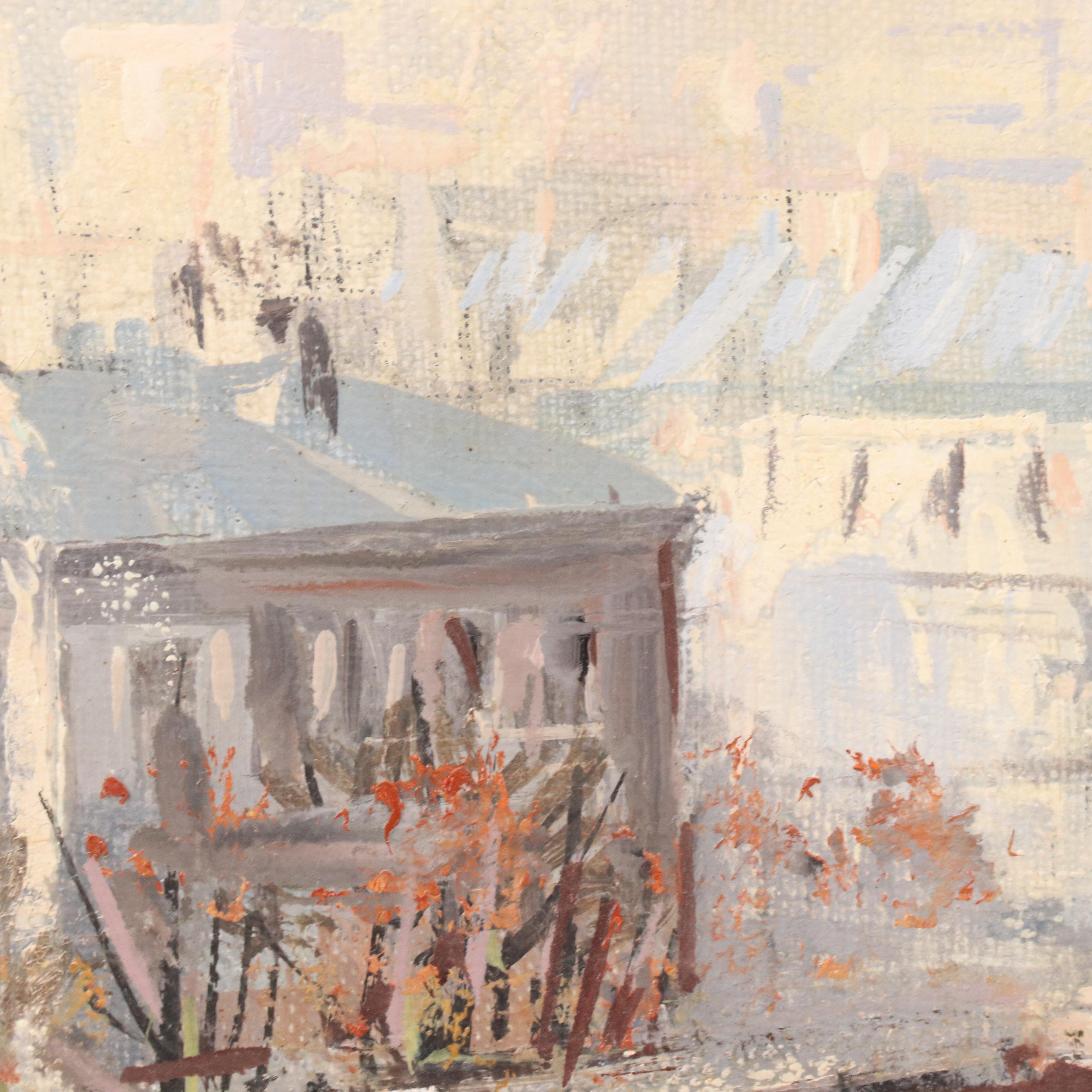 Lucien Delarue Parisian Oil Painting "La Conciergerie"