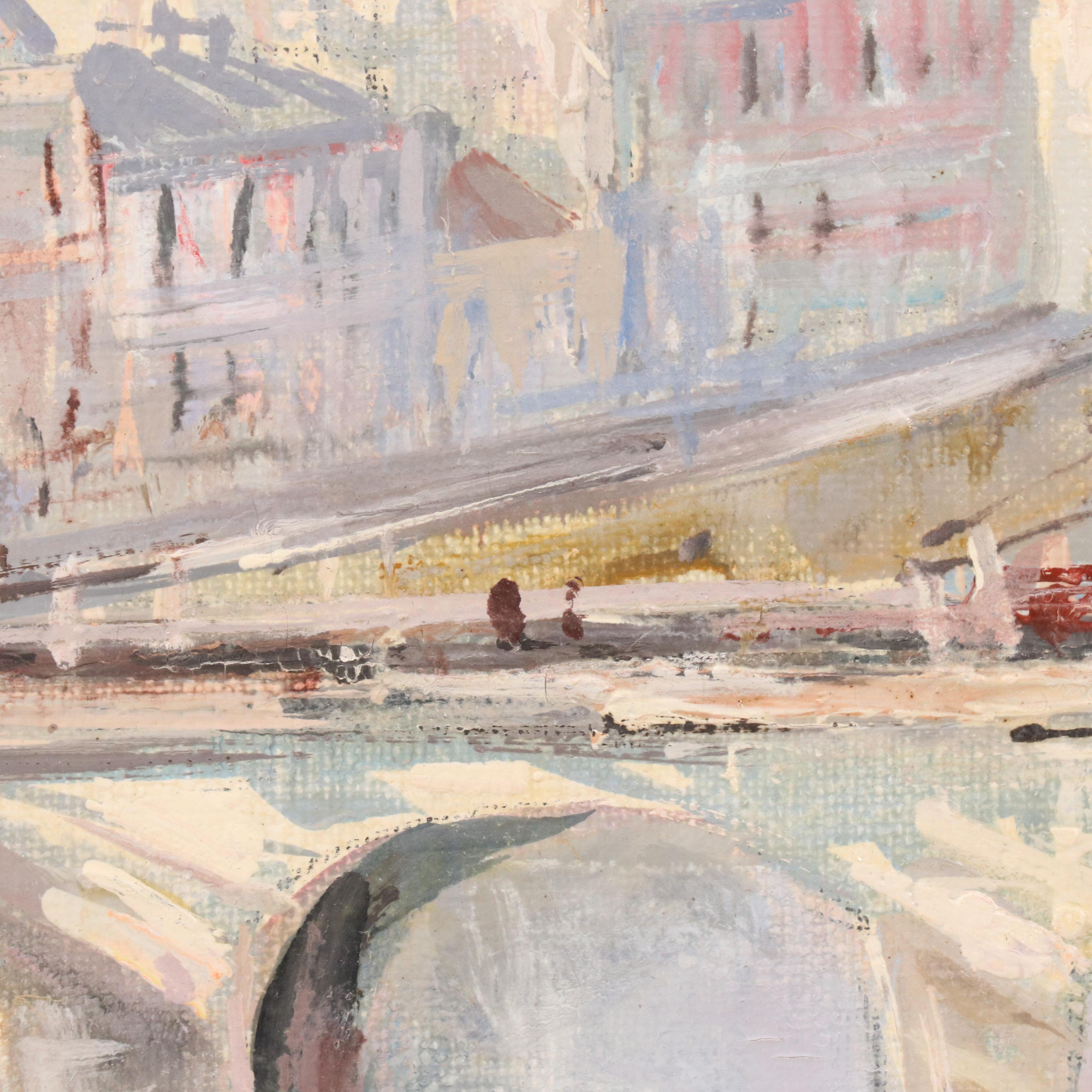 Lucien Delarue Parisian Oil Painting "La Conciergerie"