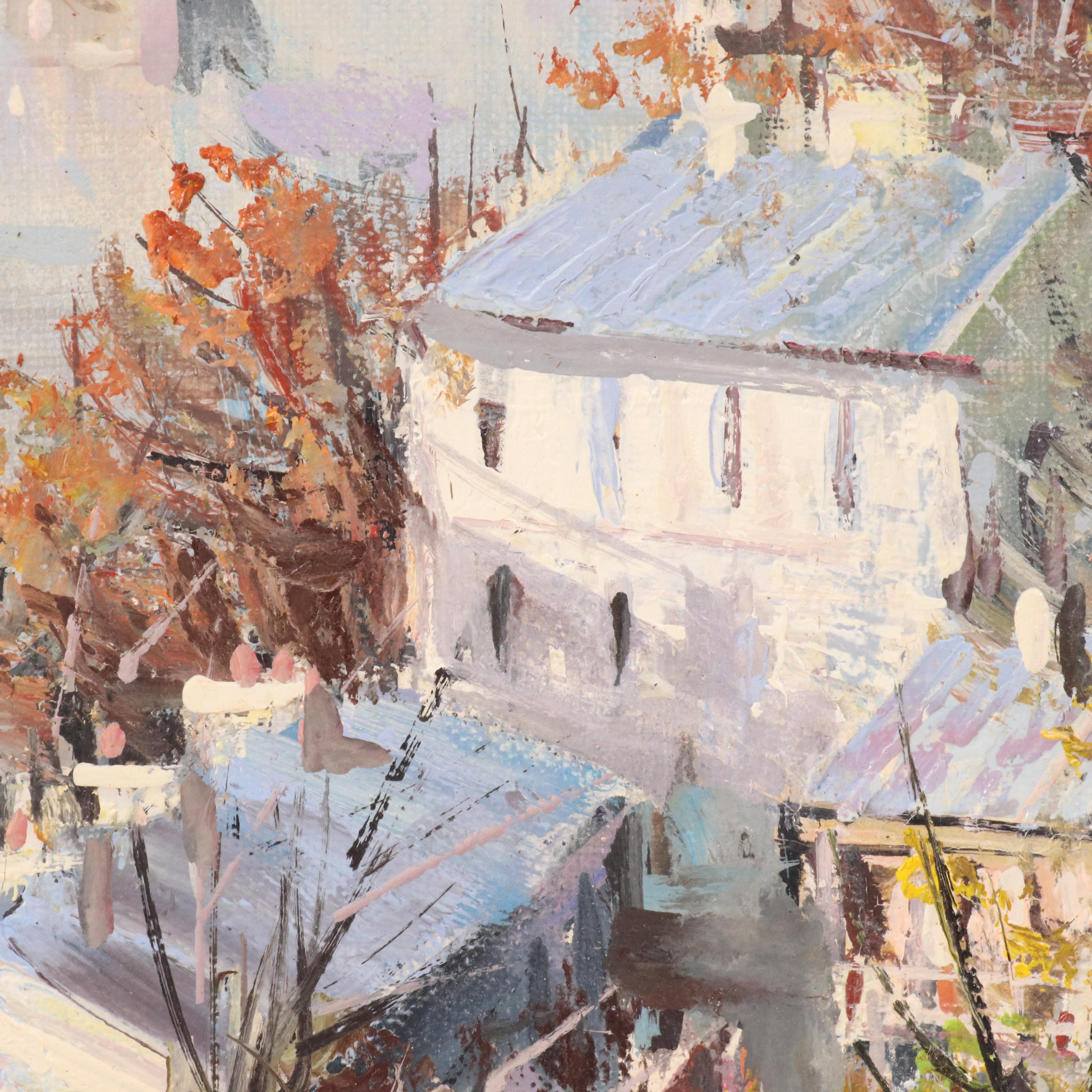 Lucien Delarue Parisian Oil Painting "La Conciergerie"