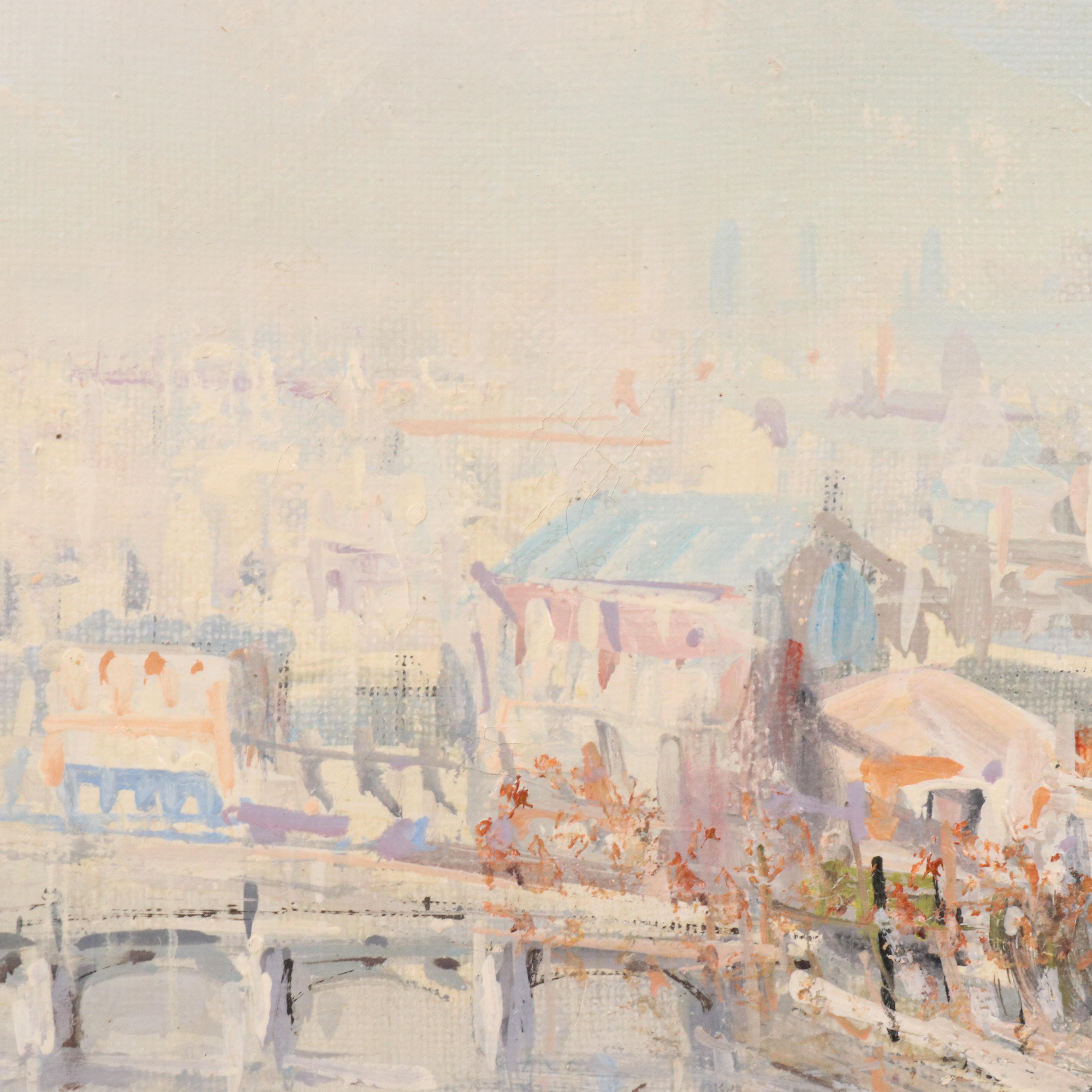 Lucien Delarue Parisian Oil Painting "La Conciergerie"