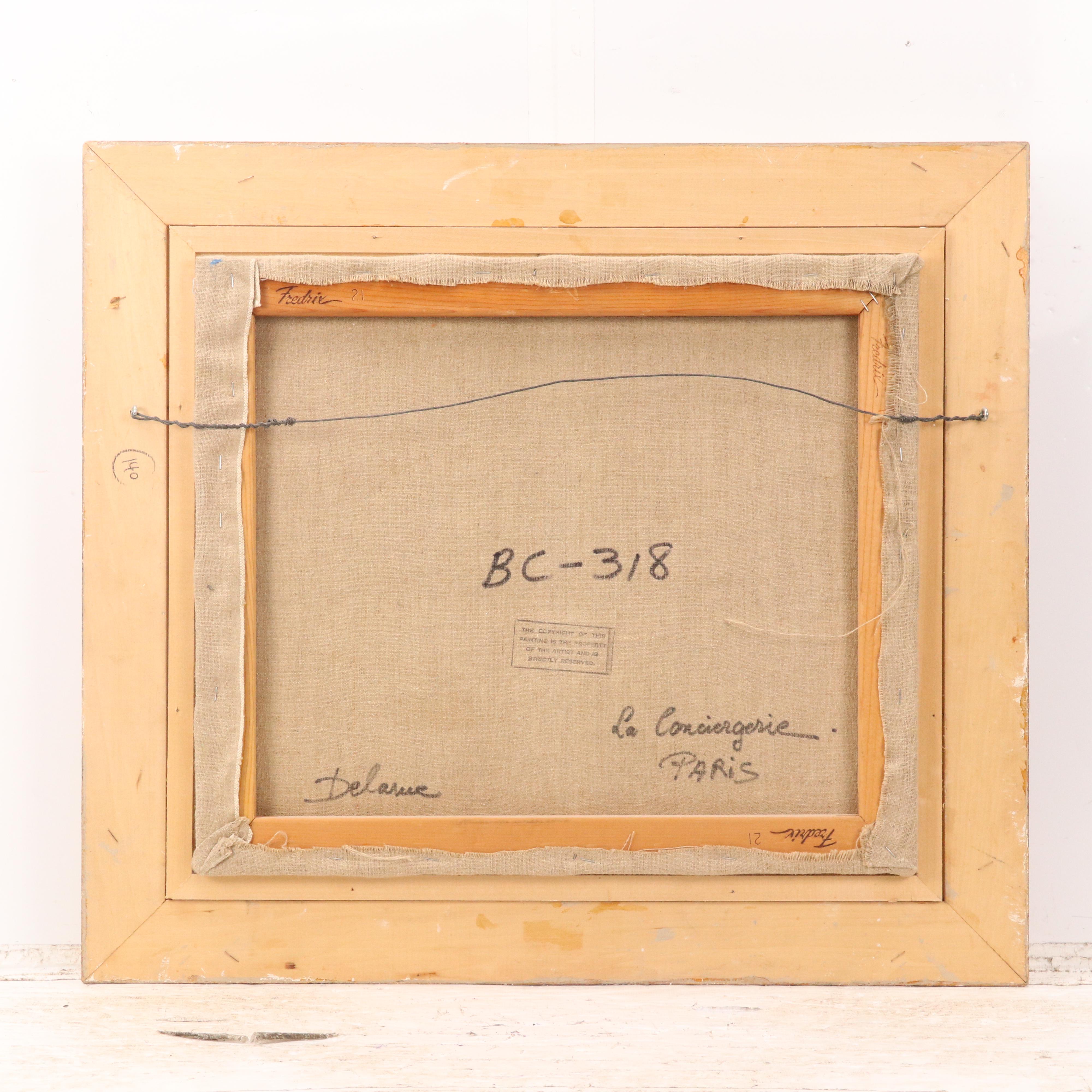 Lucien Delarue Parisian Oil Painting "La Conciergerie"