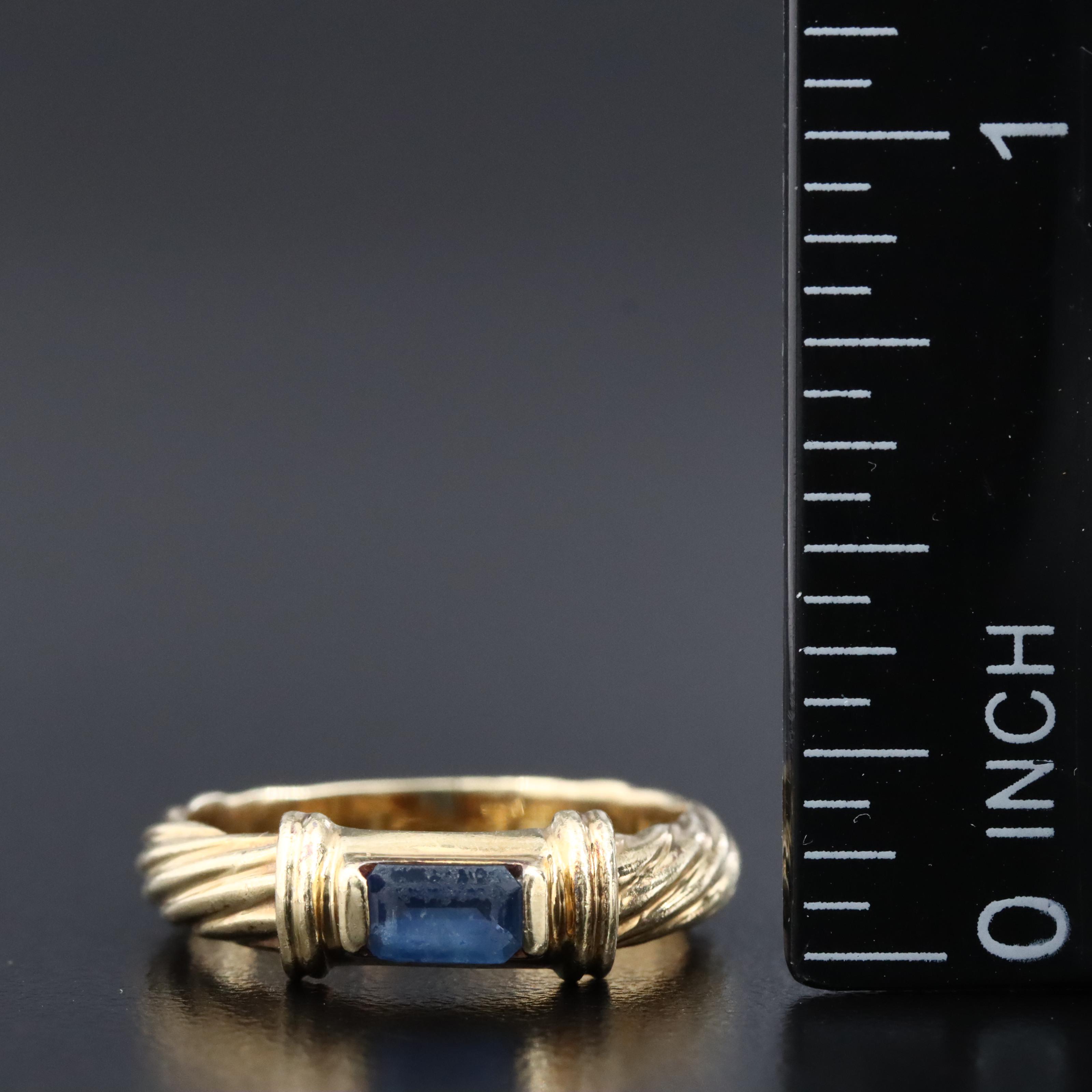 David Yurman Metro 14K Sapphire Ring