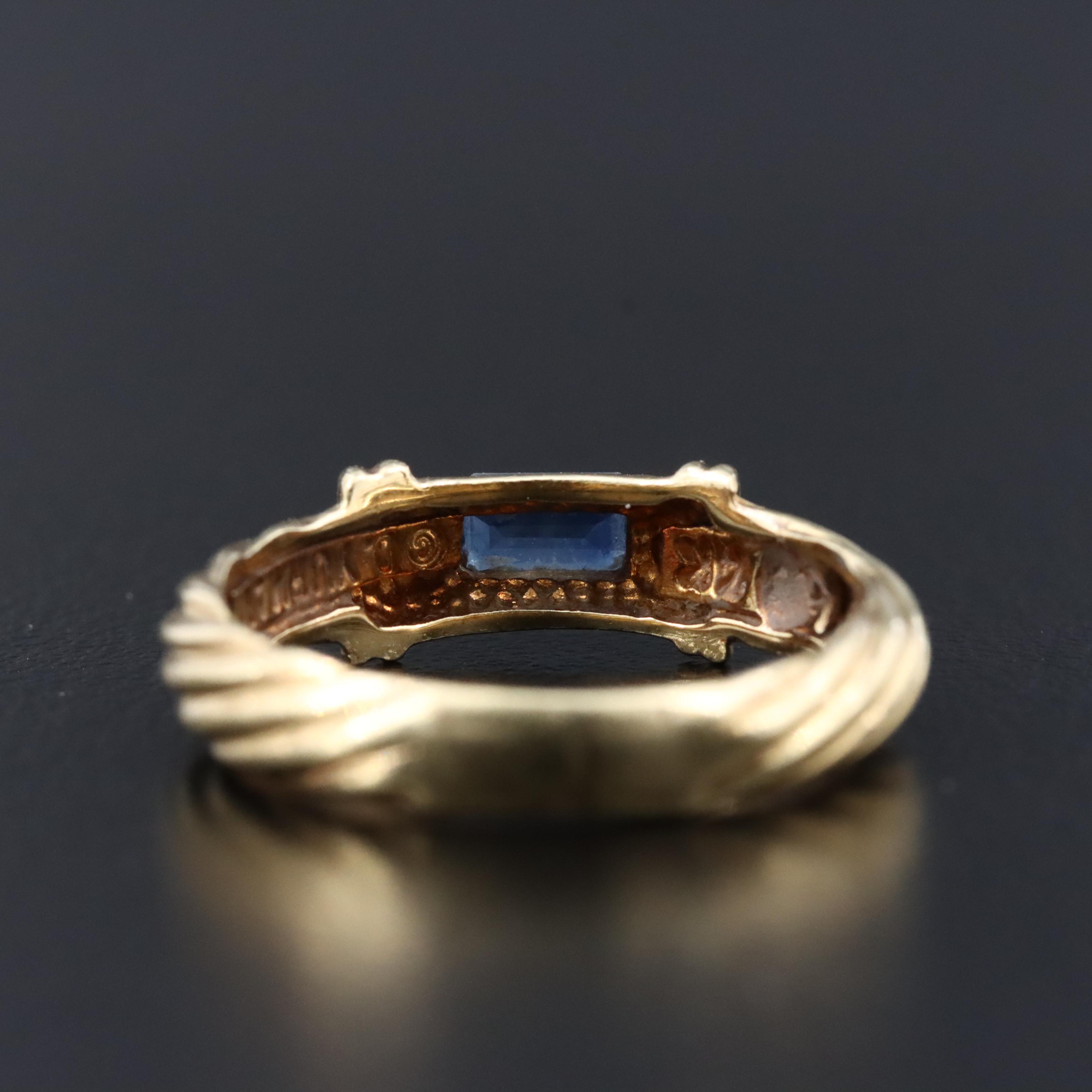 David Yurman Metro 14K Sapphire Ring
