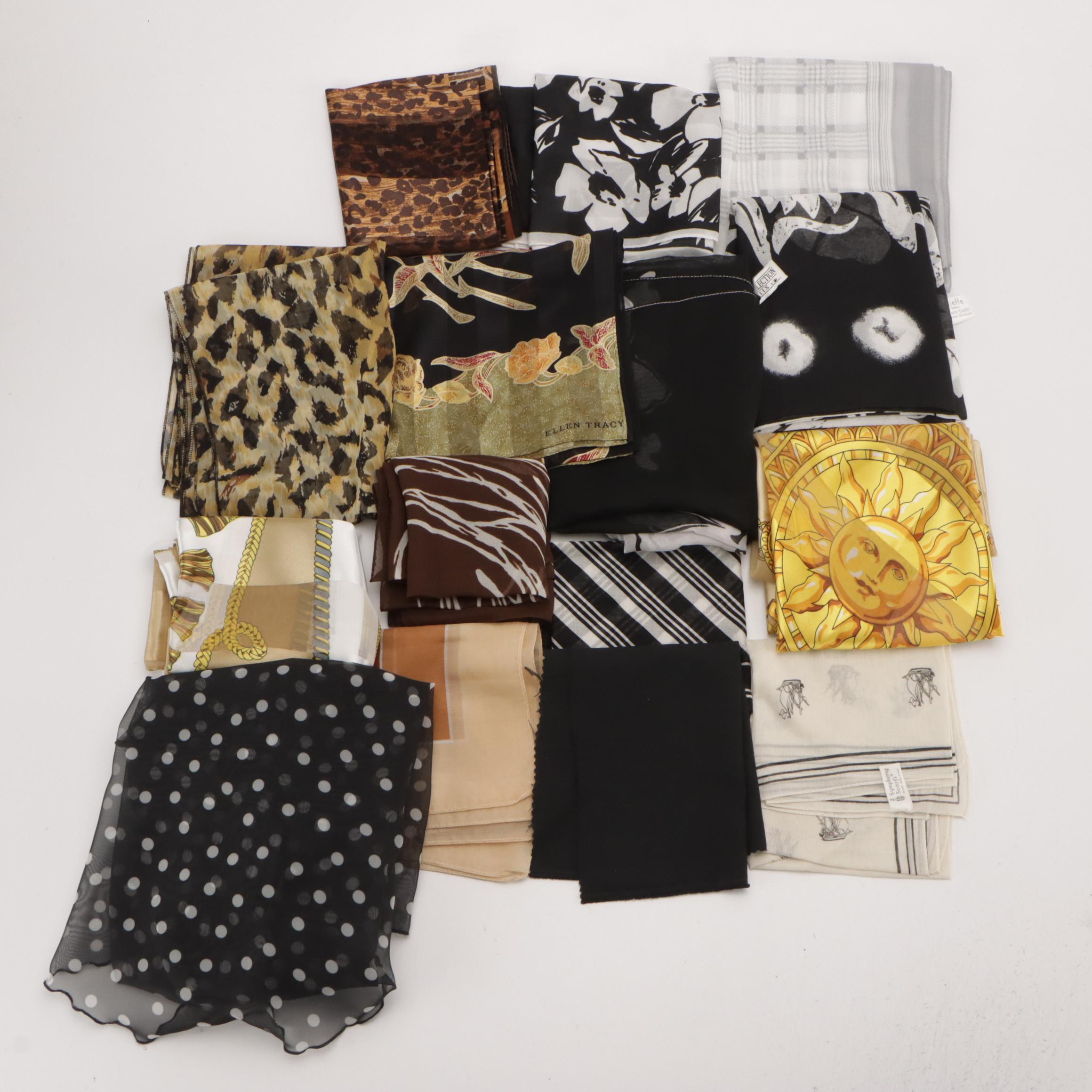 Cejon Sheer Polka Dot Poncho, Kenneth Cole Sarong, and Other Patterned Scarves