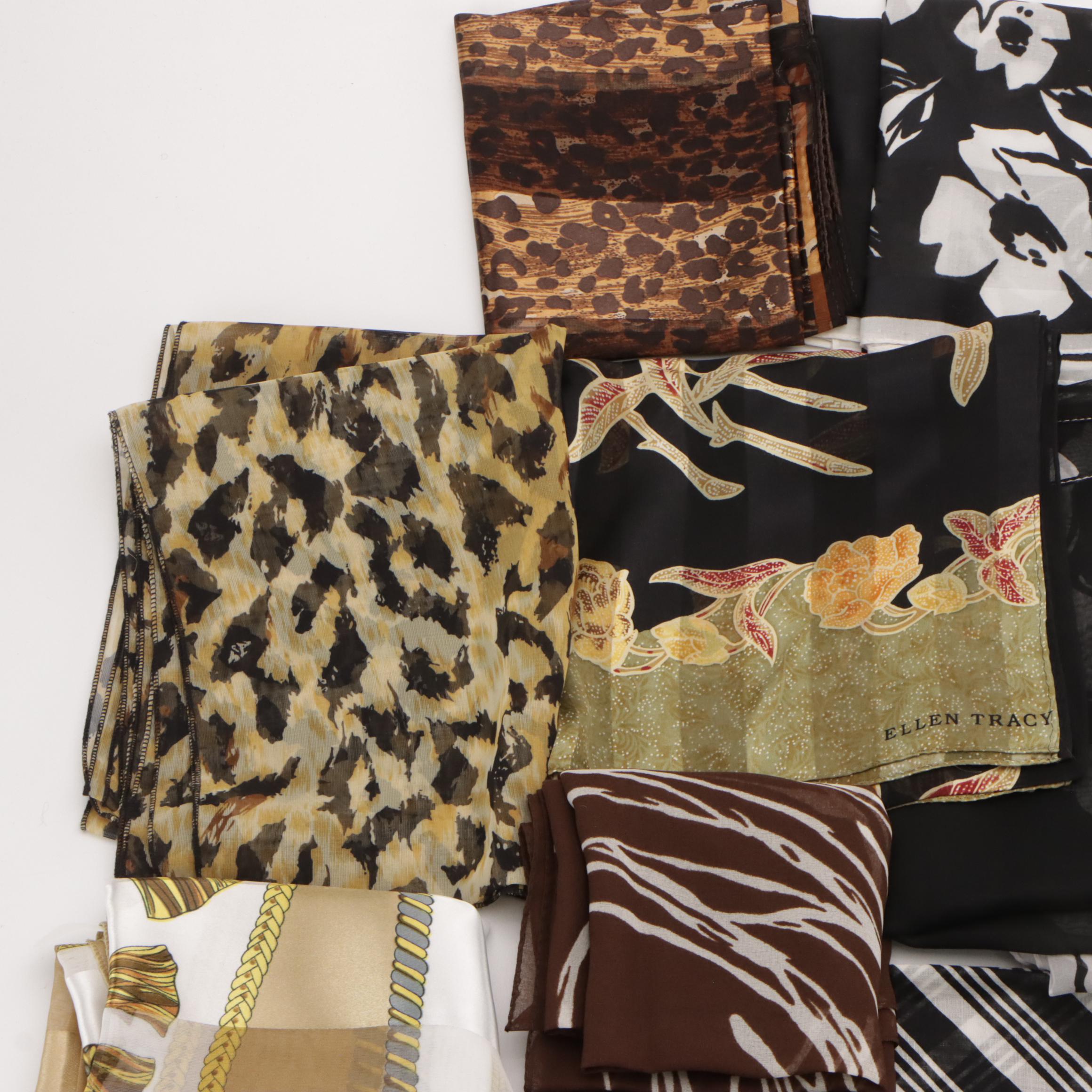 Cejon Sheer Polka Dot Poncho, Kenneth Cole Sarong, and Other Patterned Scarves