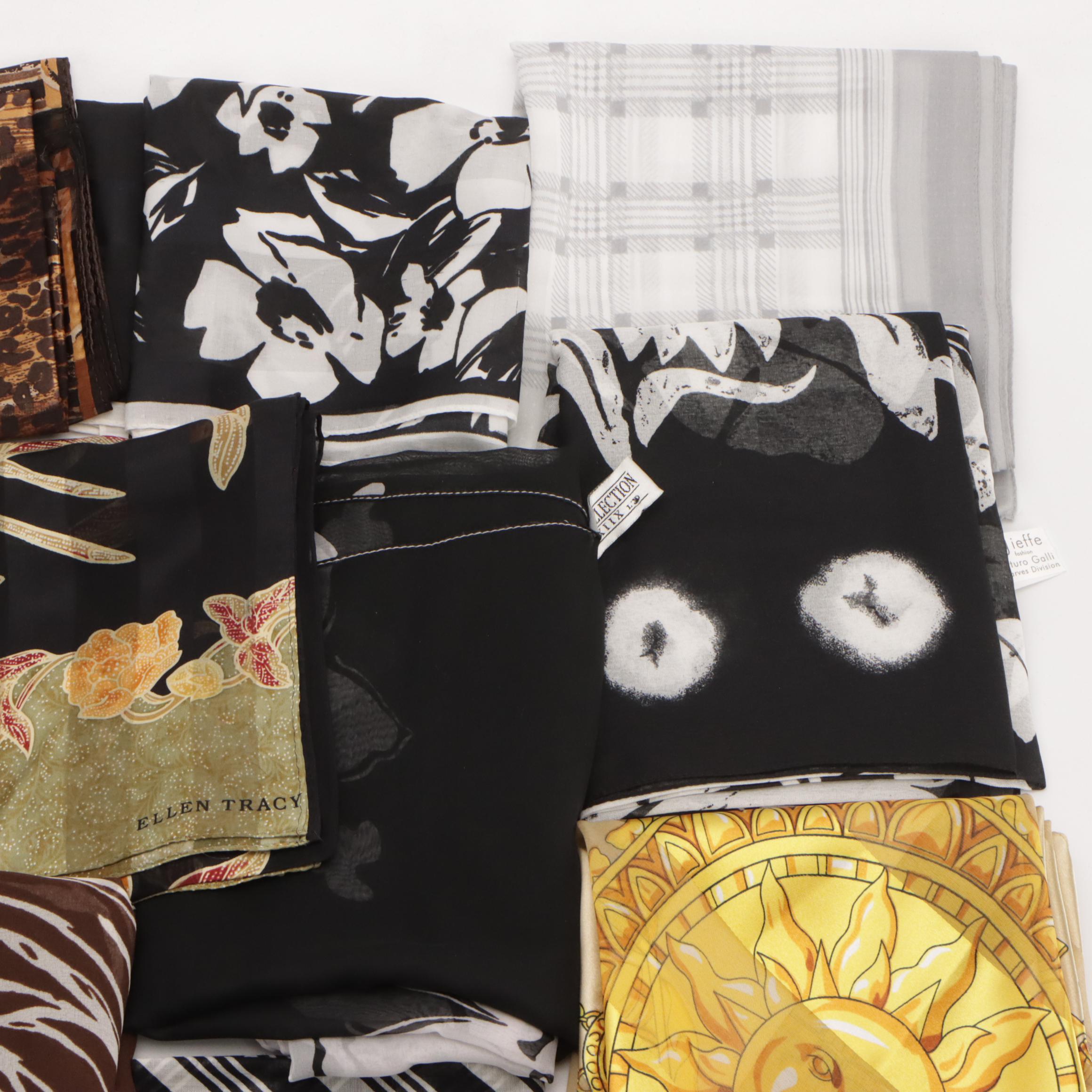 Cejon Sheer Polka Dot Poncho, Kenneth Cole Sarong, and Other Patterned Scarves