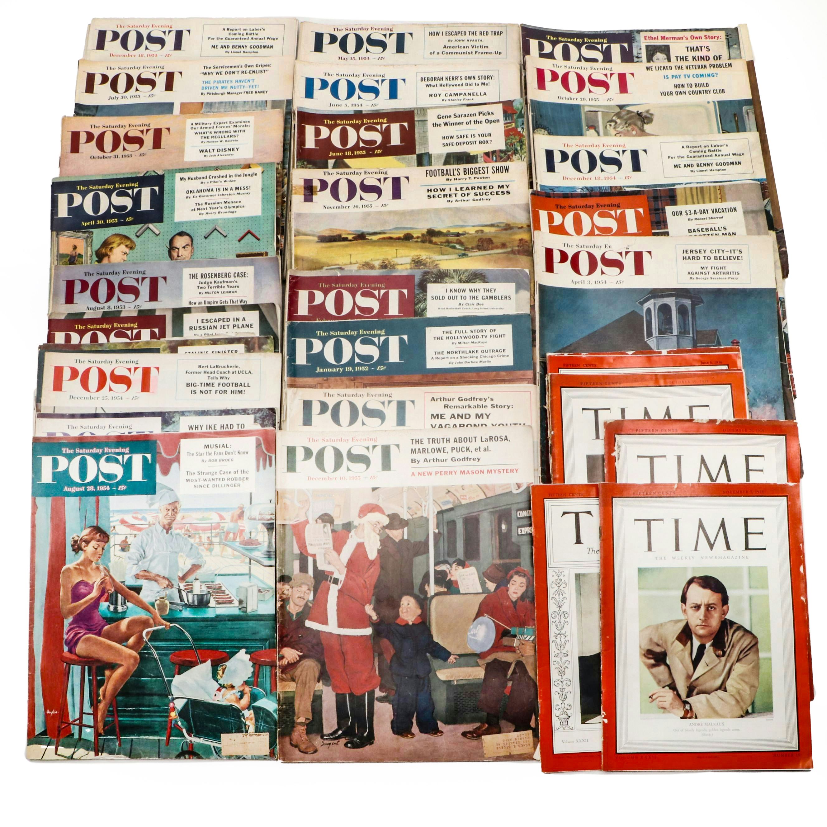 "The Saturday Evening Post" and "Time" Periodicals, Early to Mid-20th C.