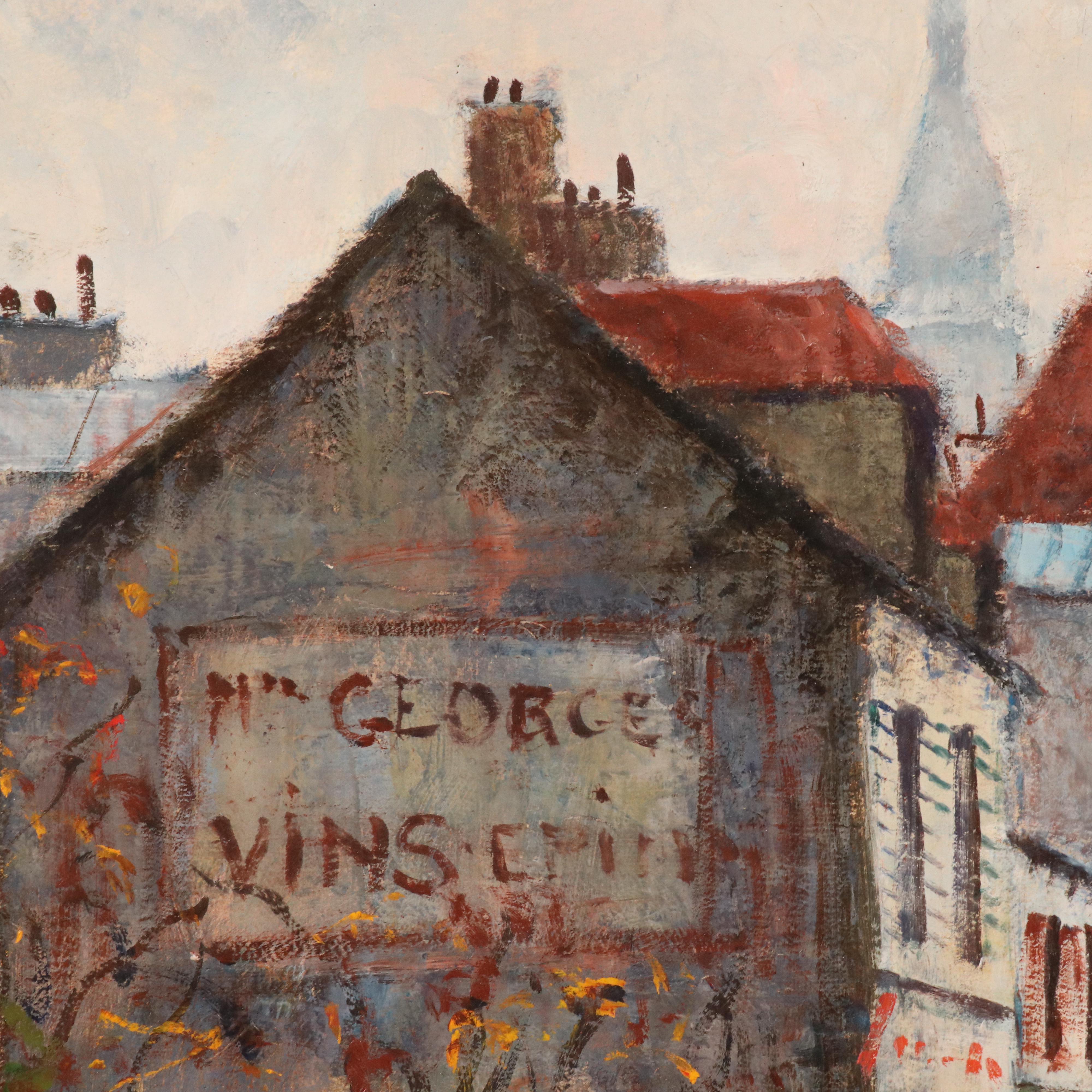 Louis Dali Parisian Oil Painting "Rue de l'Abreuvoir"