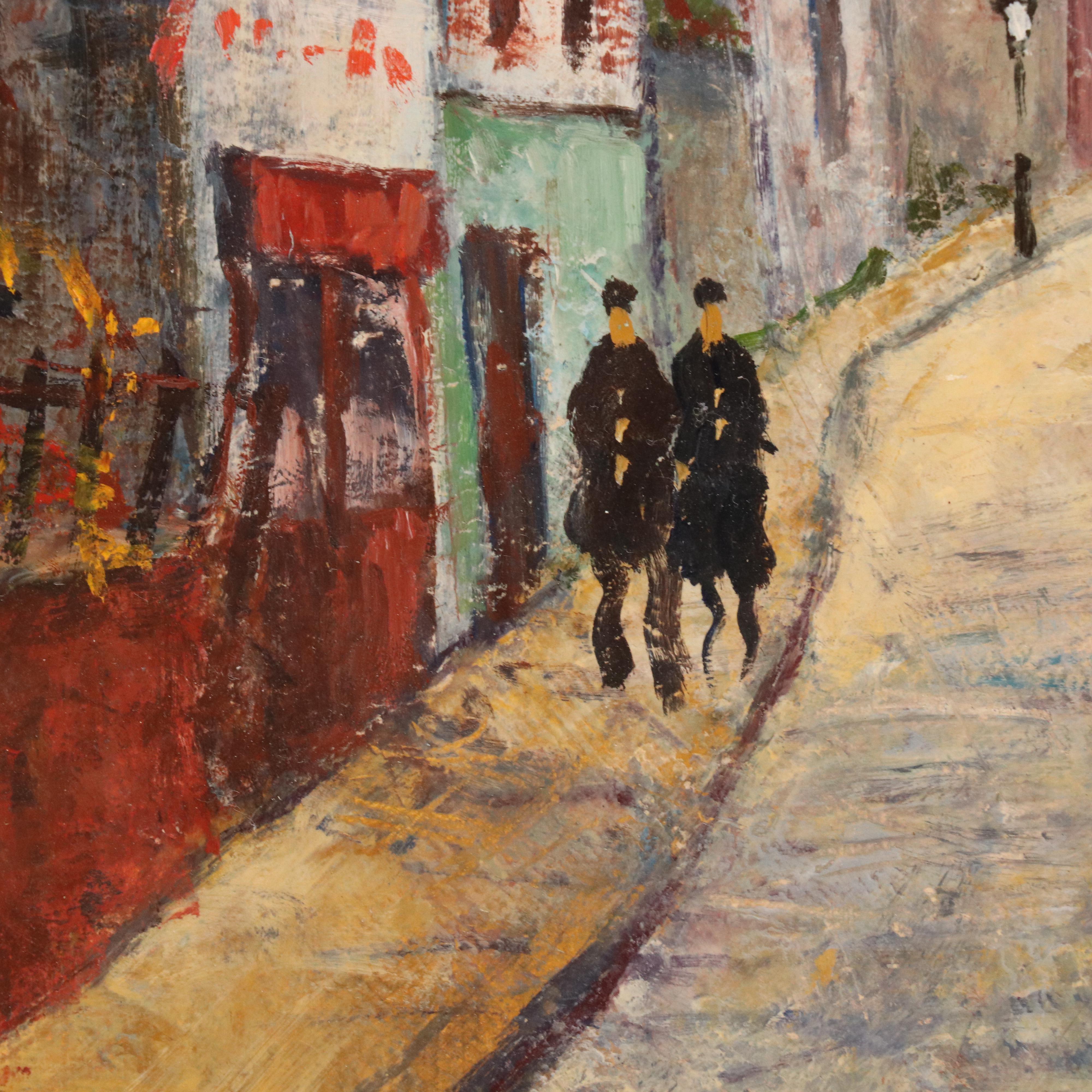 Louis Dali Parisian Oil Painting "Rue de l'Abreuvoir"