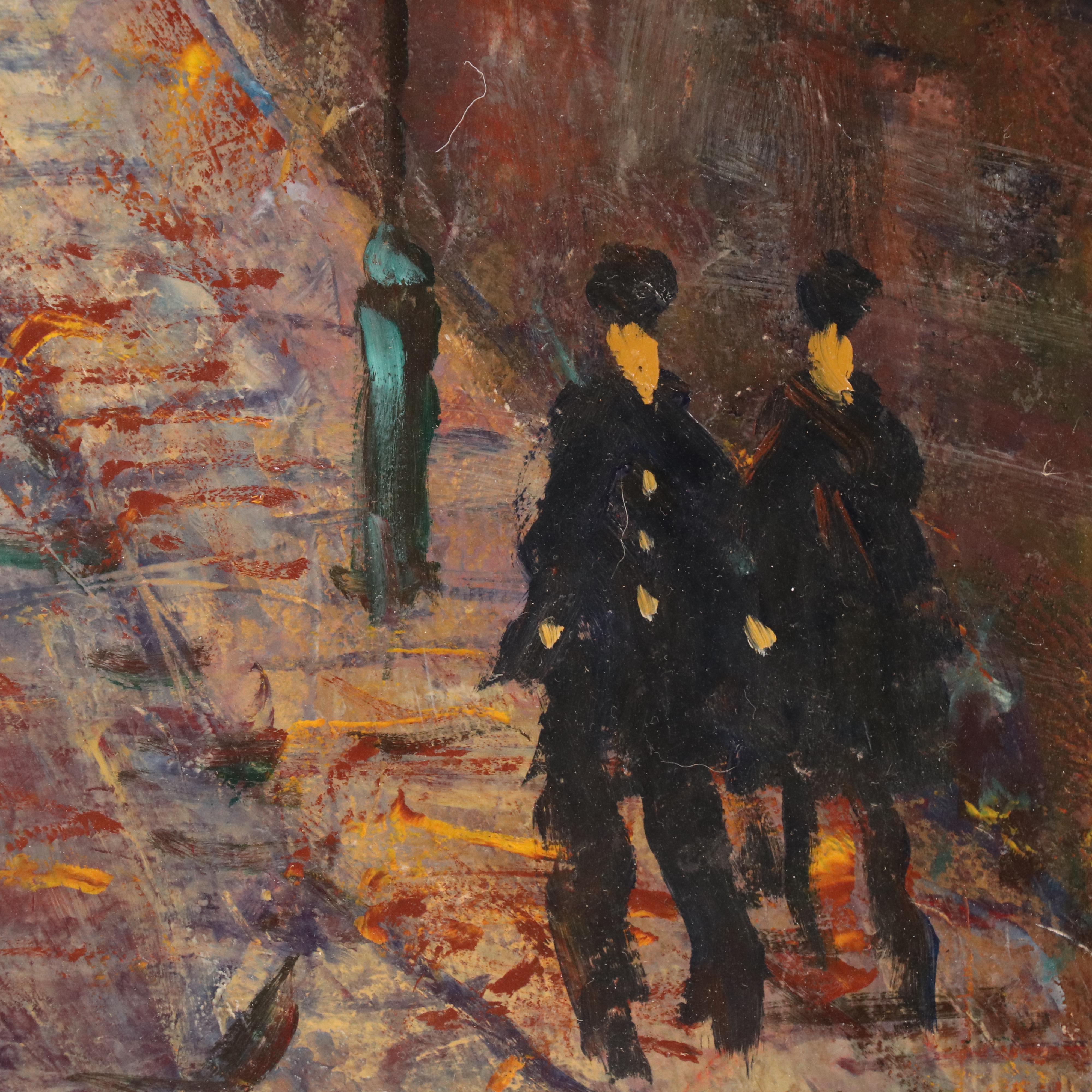 Louis Dali Parisian Oil Painting "Rue de l'Abreuvoir"