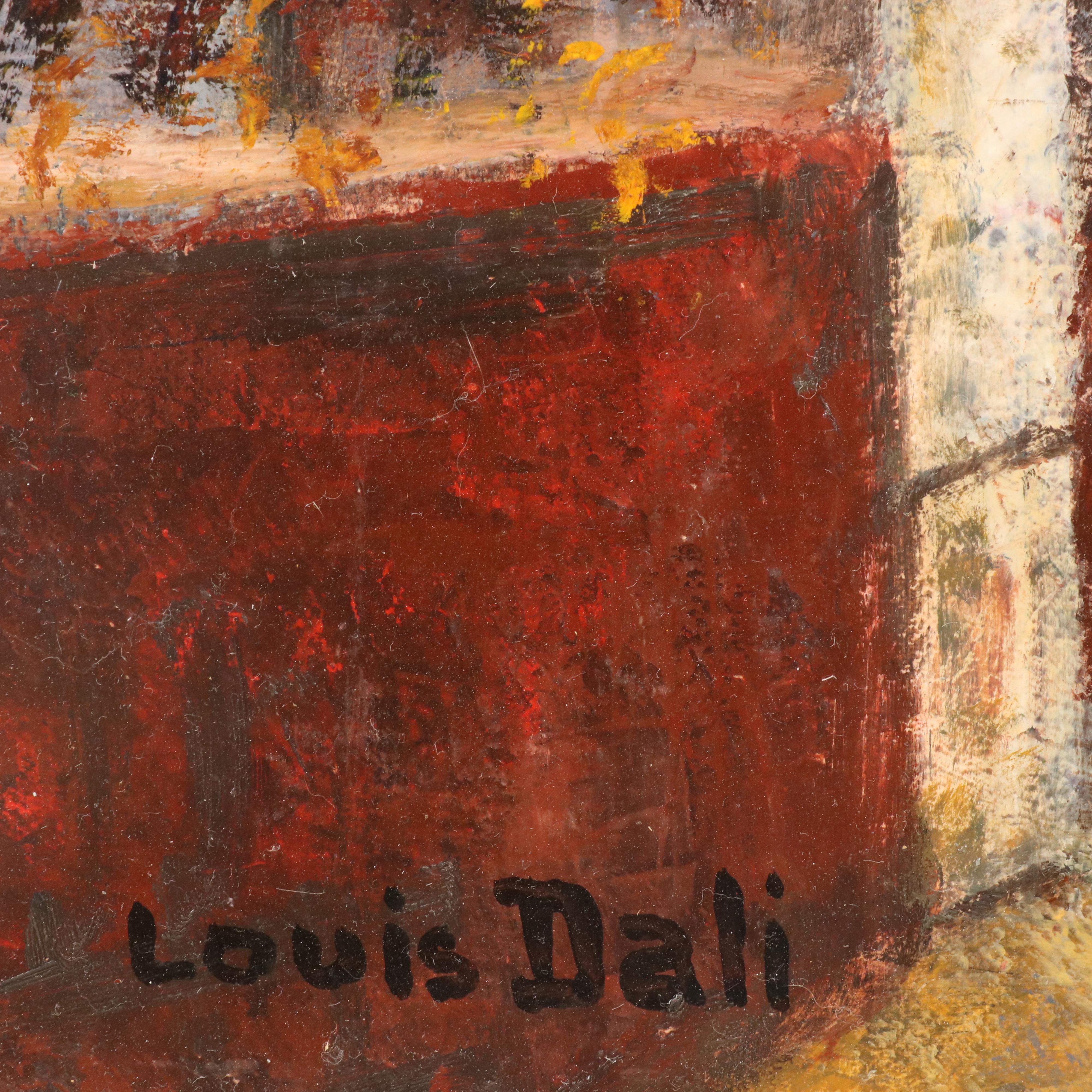 Louis Dali Parisian Oil Painting "Rue de l'Abreuvoir"