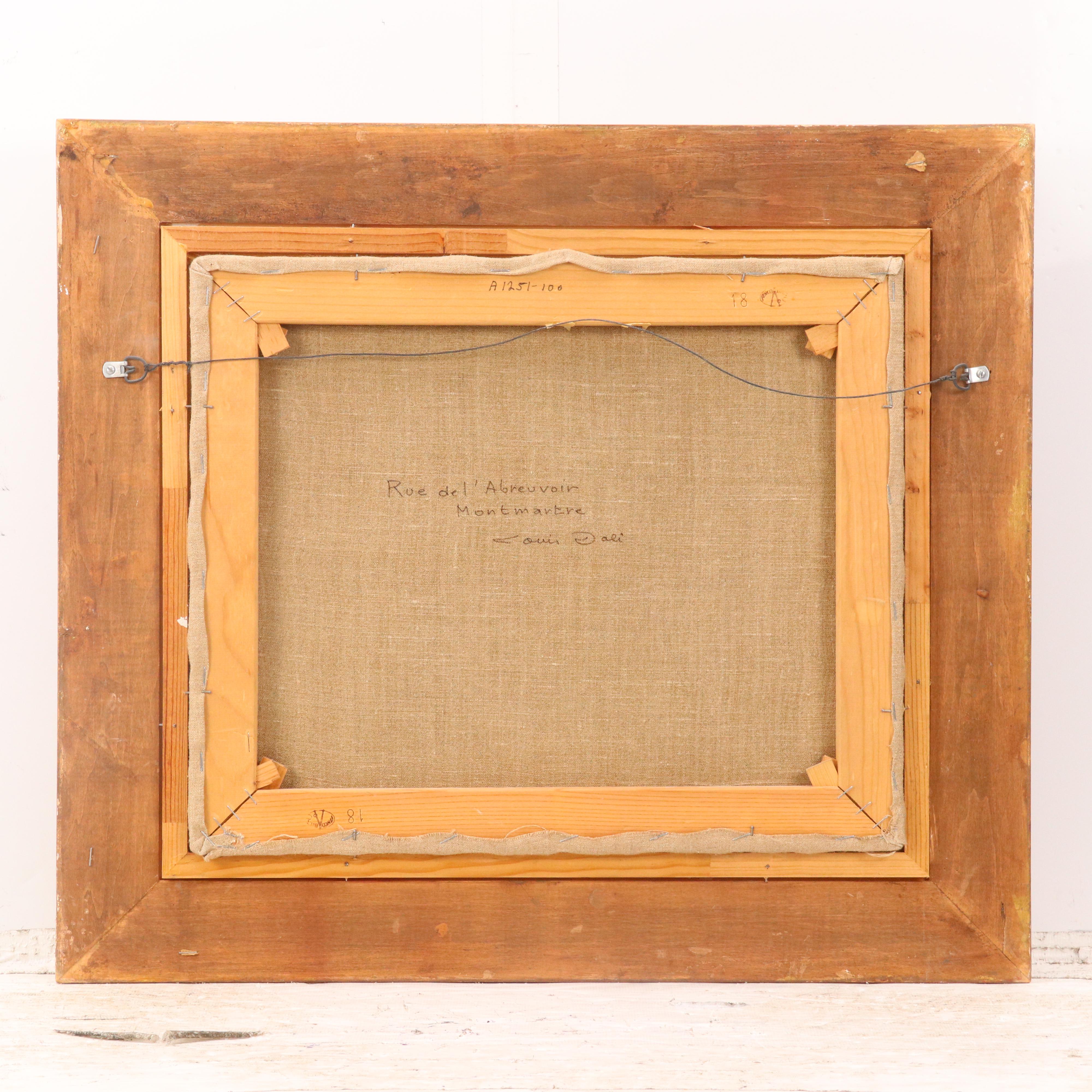 Louis Dali Parisian Oil Painting "Rue de l'Abreuvoir"