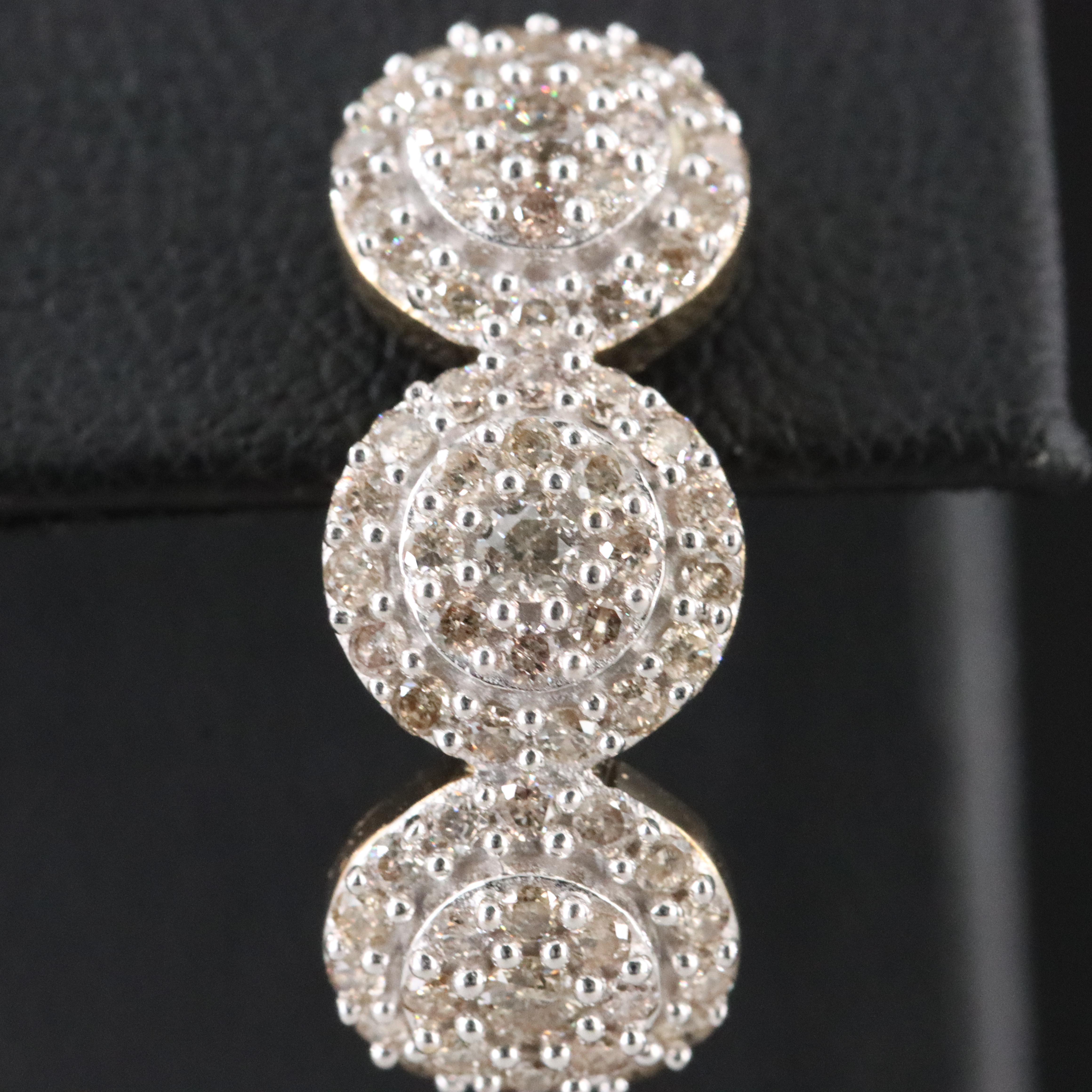 10K 1.53 CTW Diamond J Hoop Earrings