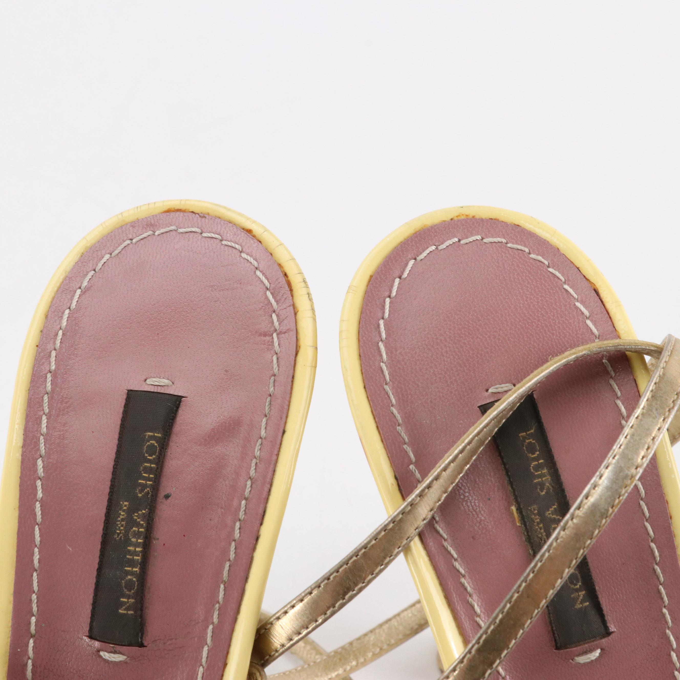 Louis Vuitton Multicolore Monogram and Patent Leather Sandals