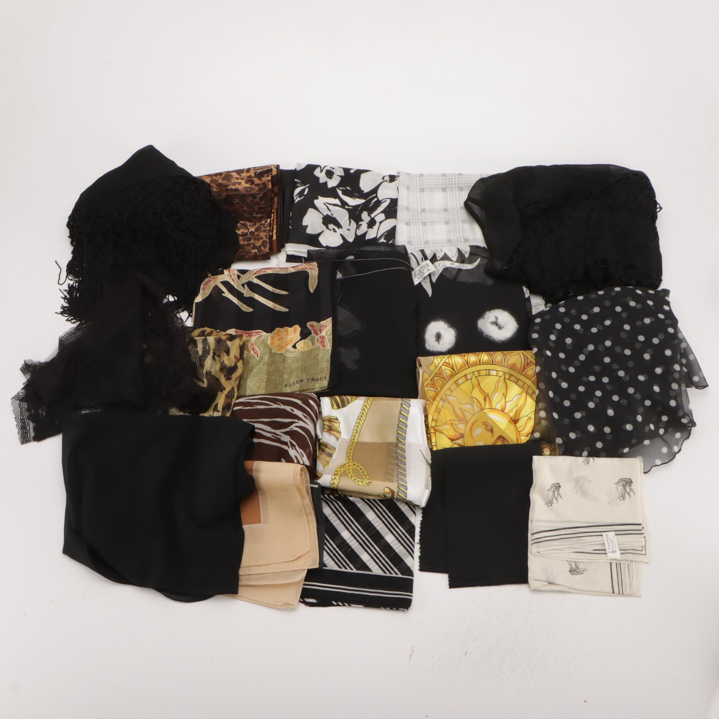 Cejon Sheer Polka Dot Poncho, Kenneth Cole Sarong, and Other Patterned Scarves