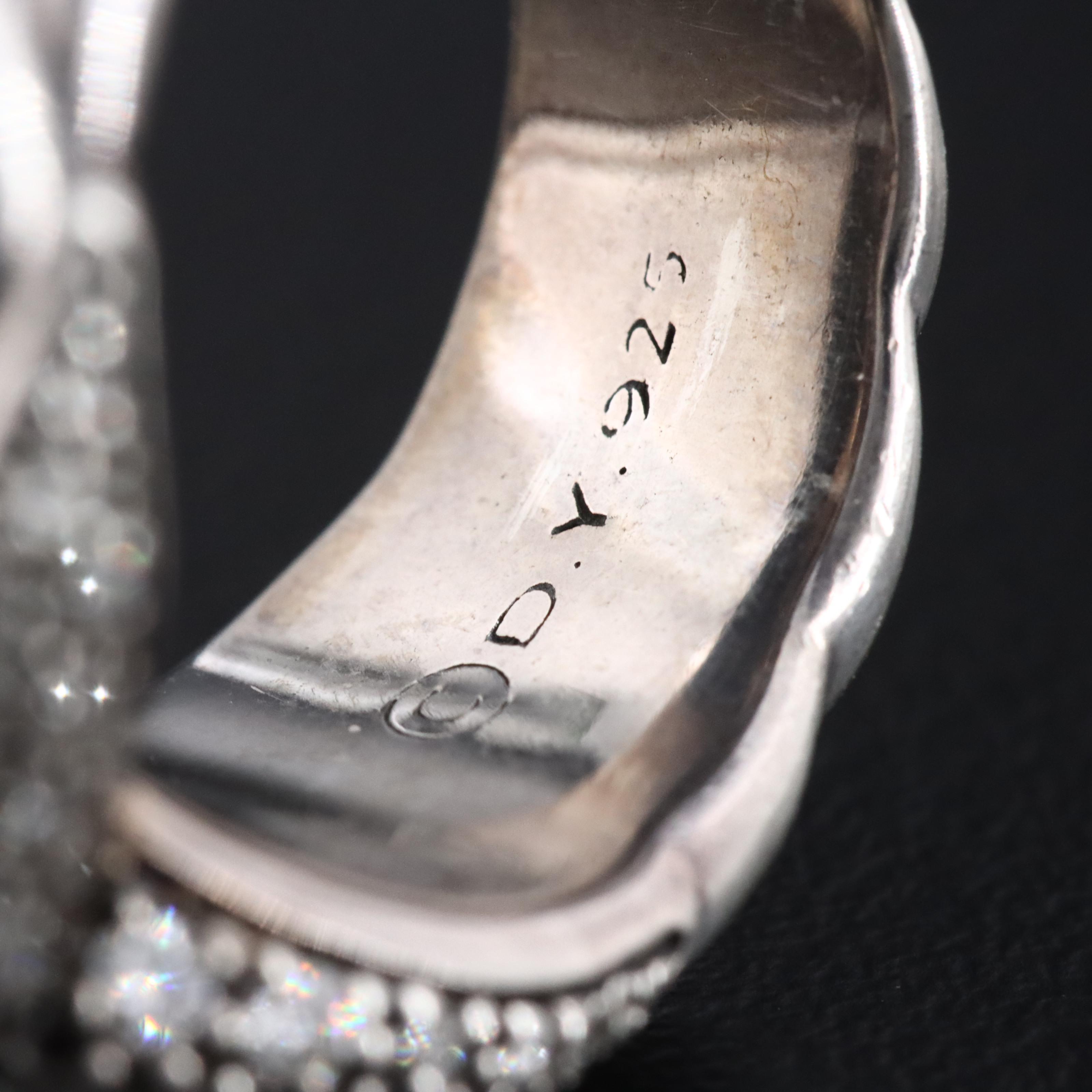 David Yurman Sterling 0.90 CTW Diamond X Ring