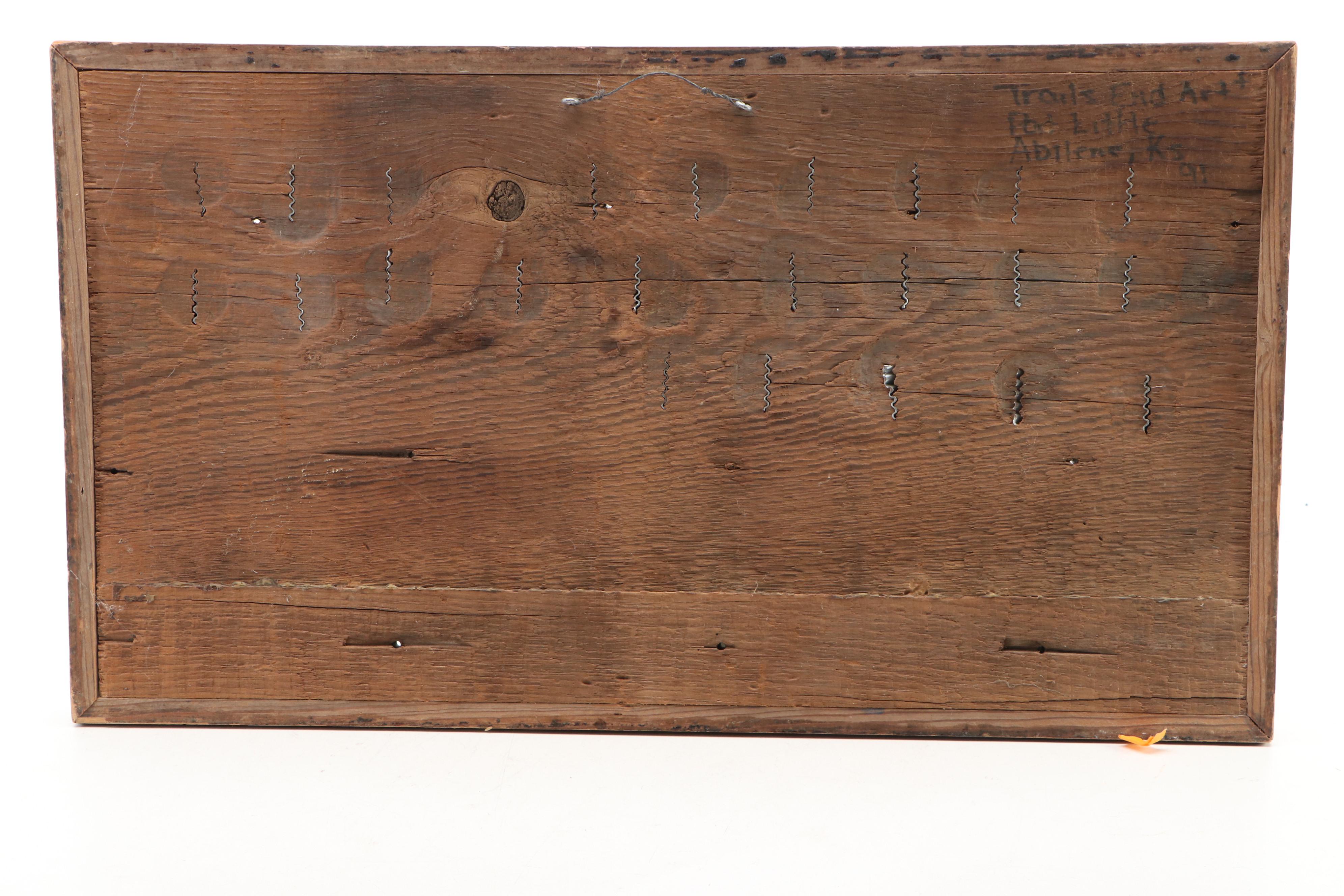 Atlantic and Pacific Railroad Hand-Painted Wooden Sign, Late 19th/ Early 20th C.