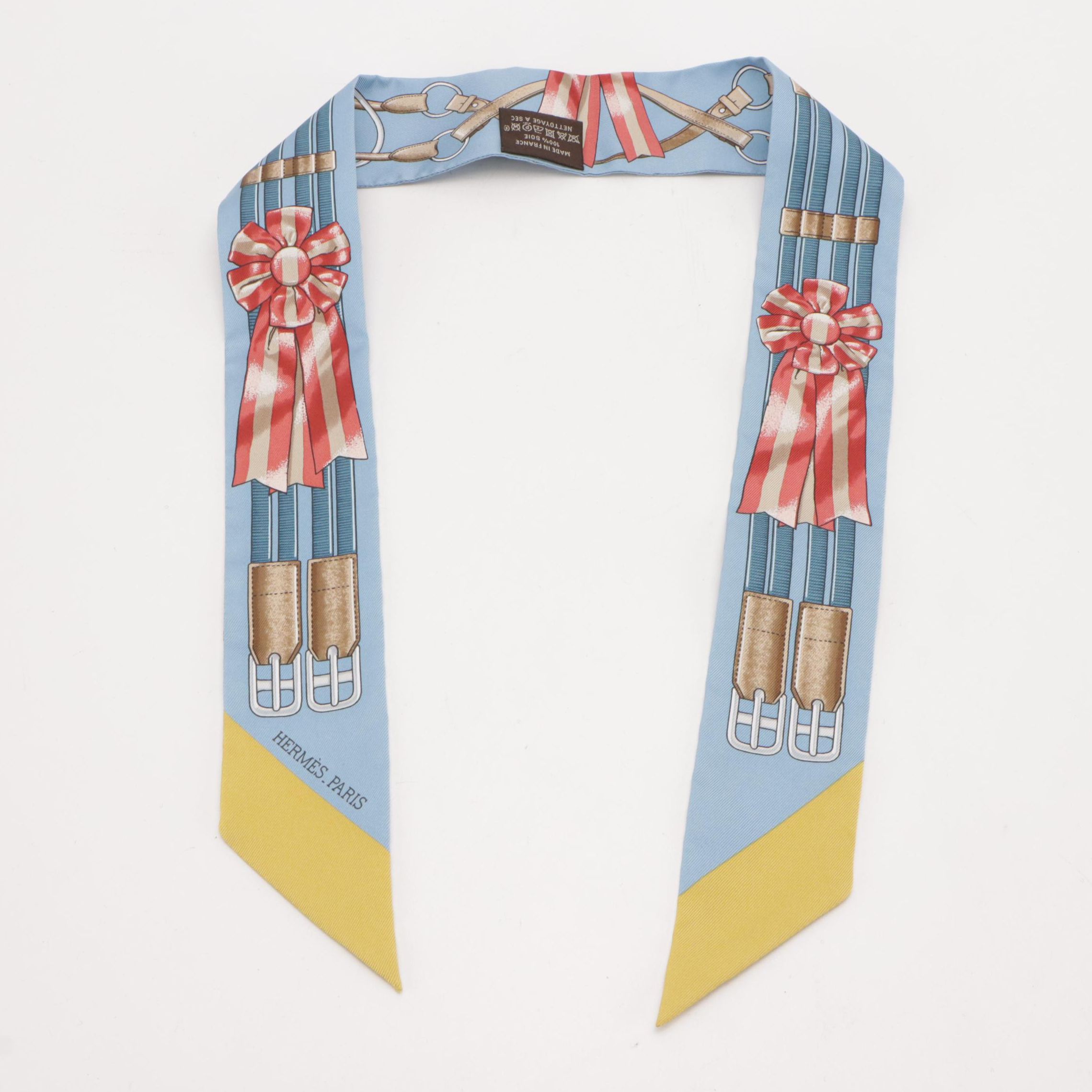 Hermès "Jumping" Twilly Scarf with Box