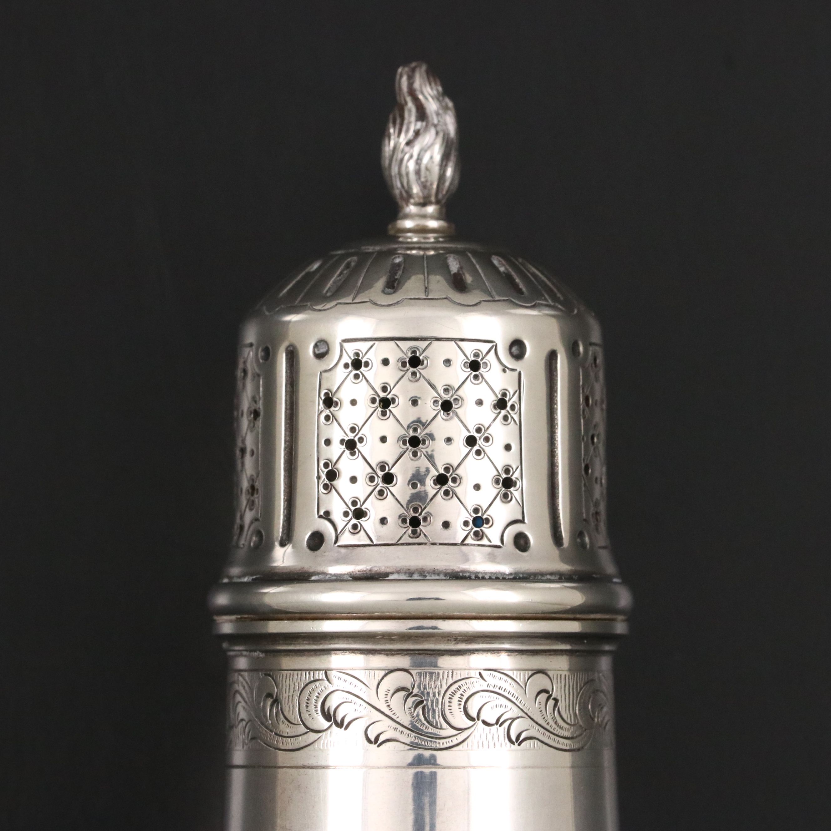 Ernest Eschwege French 800 Silver Muffineer, Late 19th Century