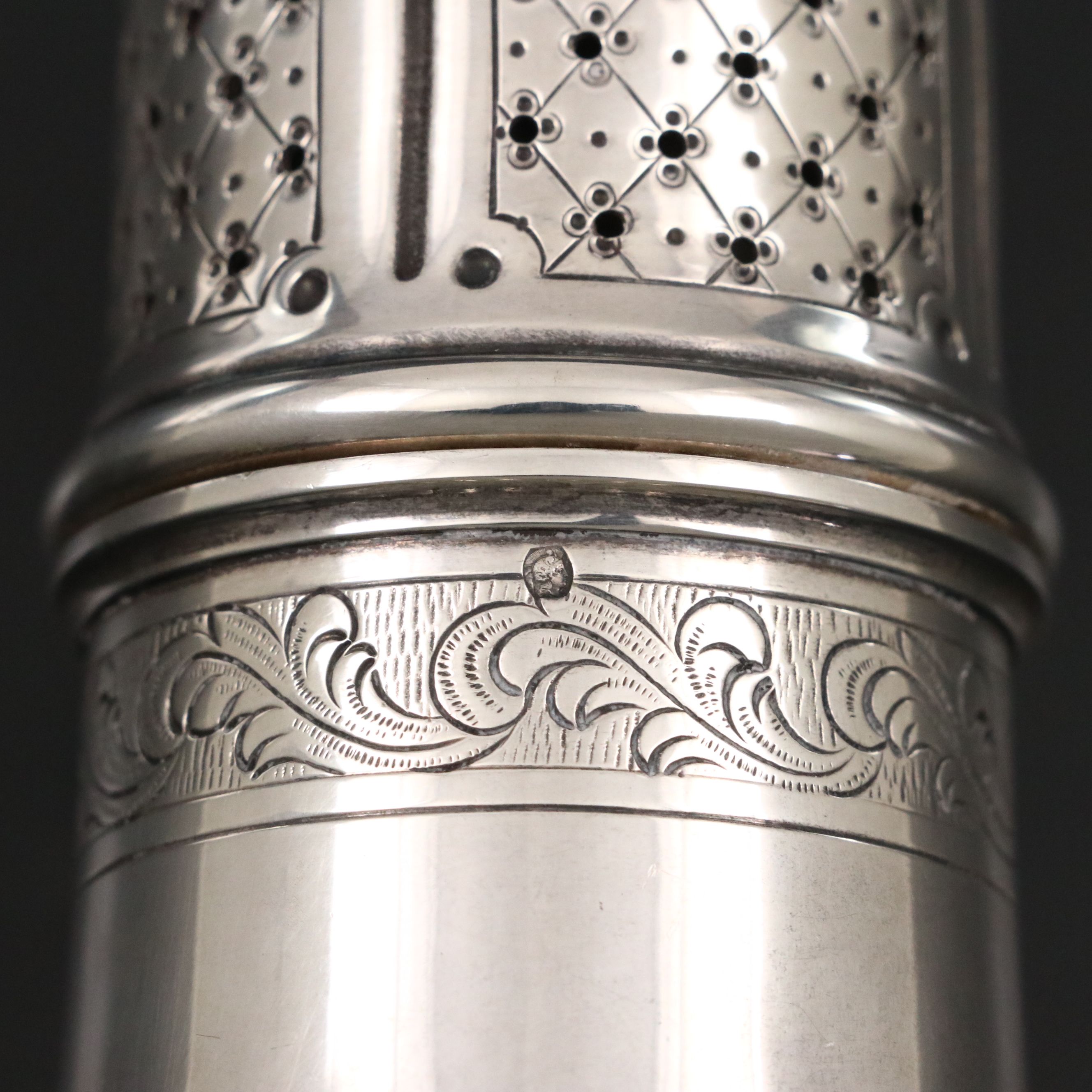 Ernest Eschwege French 800 Silver Muffineer, Late 19th Century