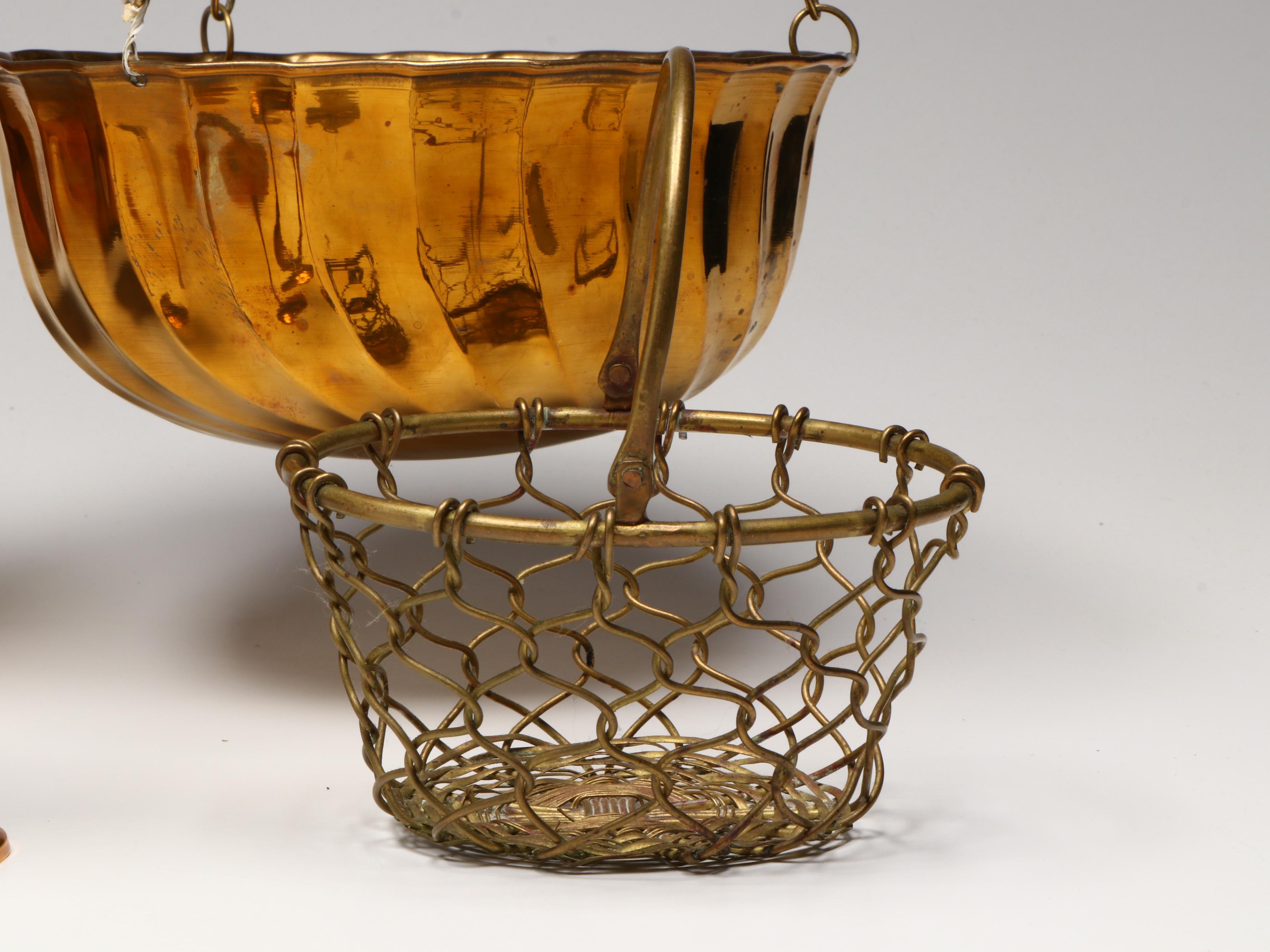 Brass Hanging Planters with Goblets and Cocktail Kingdom Bar Tools