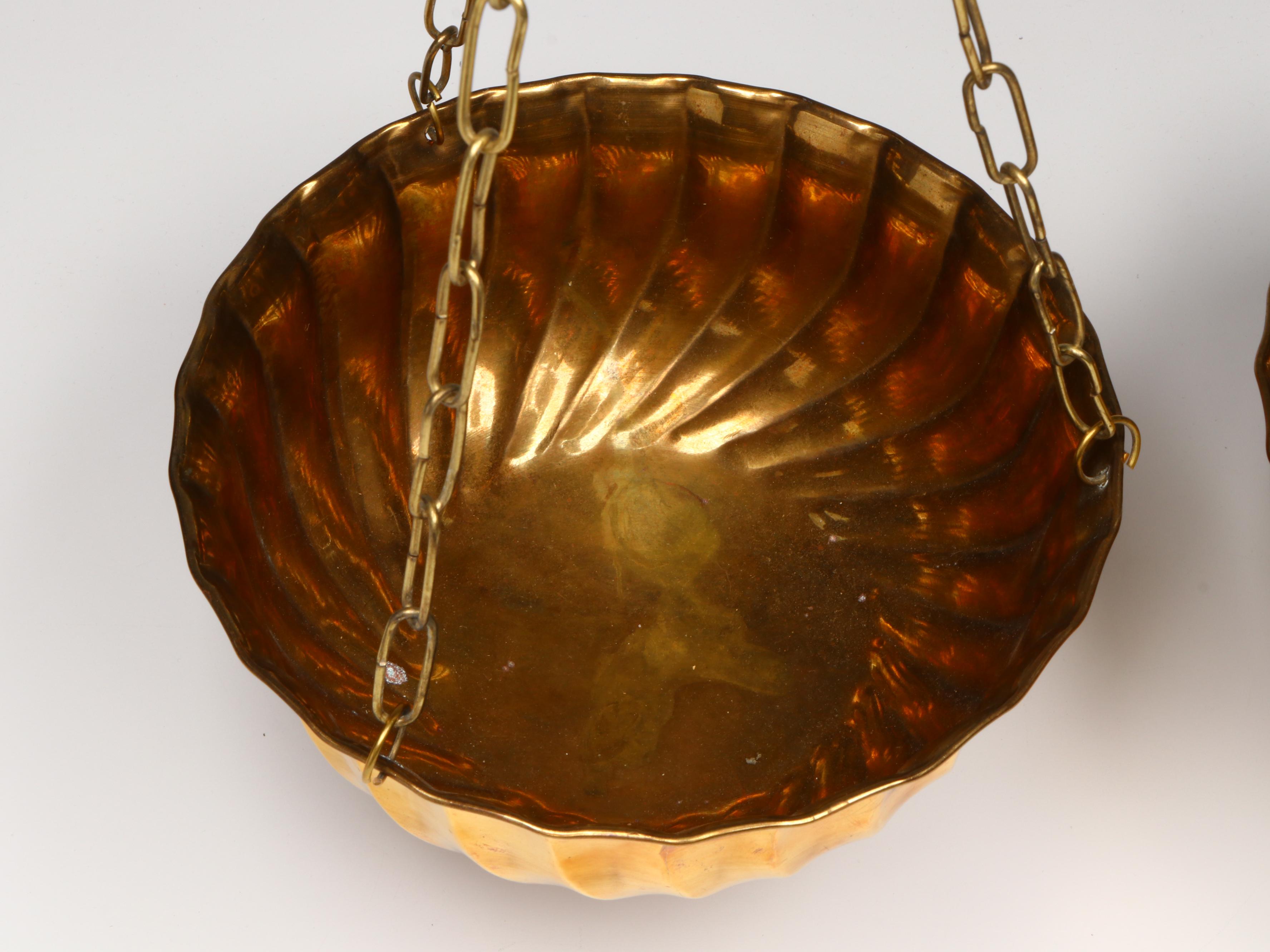 Brass Hanging Planters with Goblets and Cocktail Kingdom Bar Tools