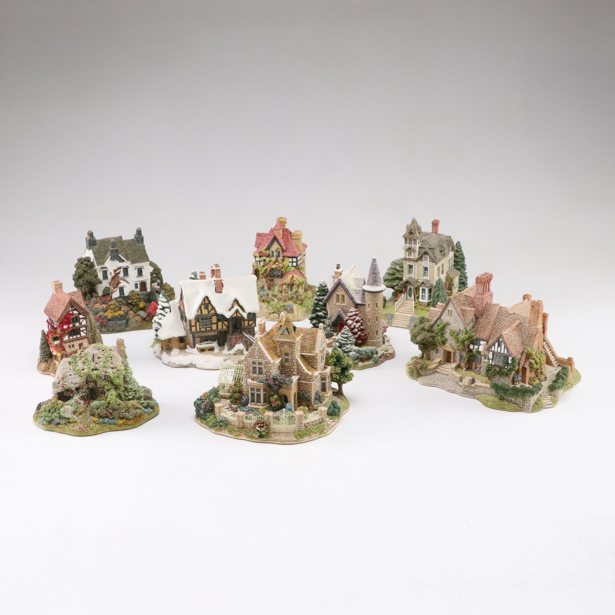 Lilliput Lane "Rydal View" and More Resin Village Shop Figurines, 1990s